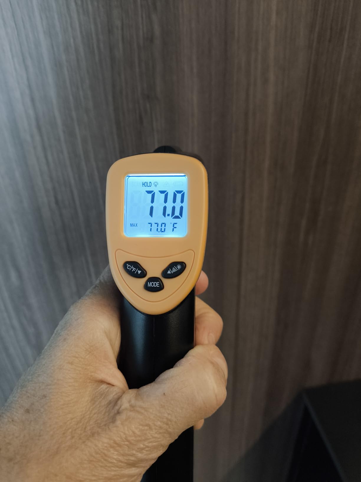 Etekcity Temperature Gun Infrared Thermometer -58°F 1130°F, Digital Laser Heat Gun with Adjustable Emissivity & Max Measure for Pizza Ovens, Griddles, Meat, Refrigerators, Engine, HVAC, Kitchen & Pool customer photo 1