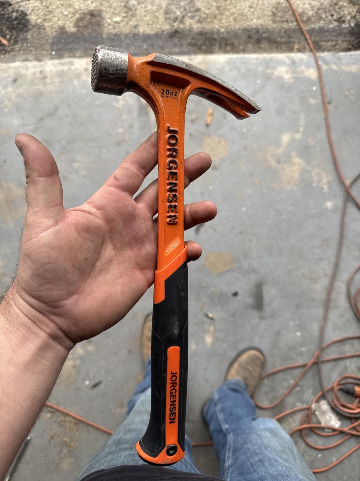 Jorgensen 22 oz Framing Hammer, Straight Claw Hammer with Magnetic Nail Holder, Rip Claw Hammer with Milled Face, Side Nail Puller, Shock Absorbing Grip, Heavy Duty One-piece Forged Hammer customer photo 1