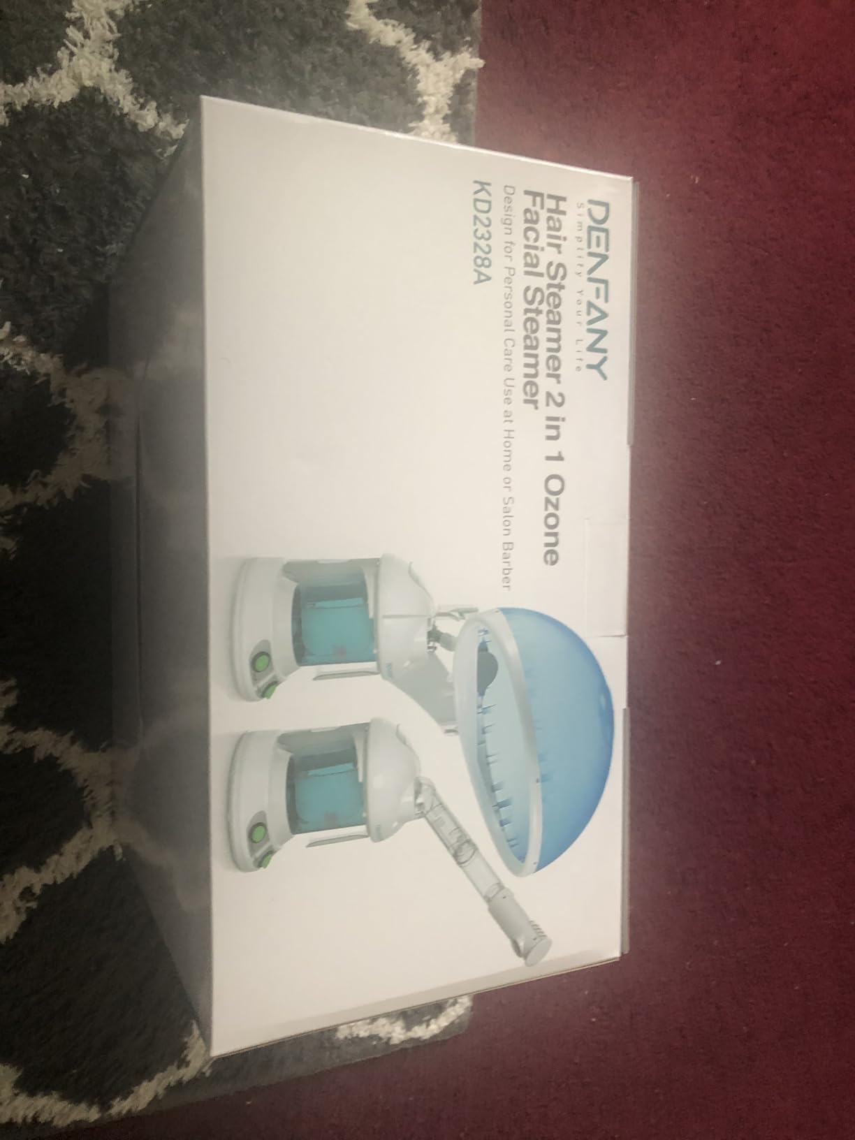 DENFANY Hair Steamer Facial Steamer 2 in 1 - Nano Ionic Steam for Deep Hydration, Adjustable Arm, Easy-Clean Wide Mouth Tank, Home & Salon Use customer photo 2