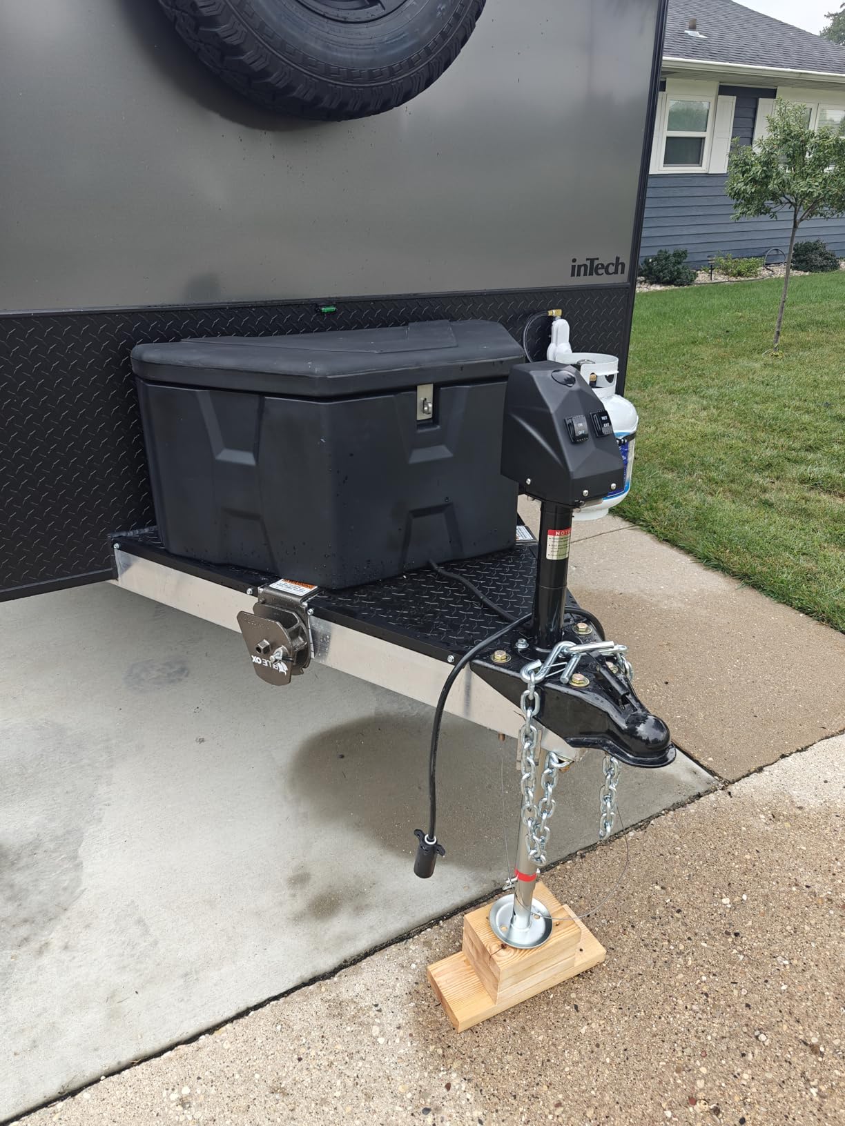 Kohree Electric Trailer Jack 4000lbs, Heavy Duty RV Electric Power Tongue Jack for Travel Trailer A-Frame Camper, with Manual Crank Handle & Weatherproof Cover, 22
