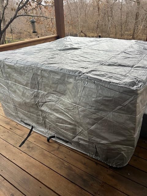 Insulated Hot Tub Cover 170G Polyethylene Thermal Insulation Spa Cover Protector Waterproof Hot Tub Cover Replacement,Energy-Saving and Eco-Friendly for Keeping Warm(76