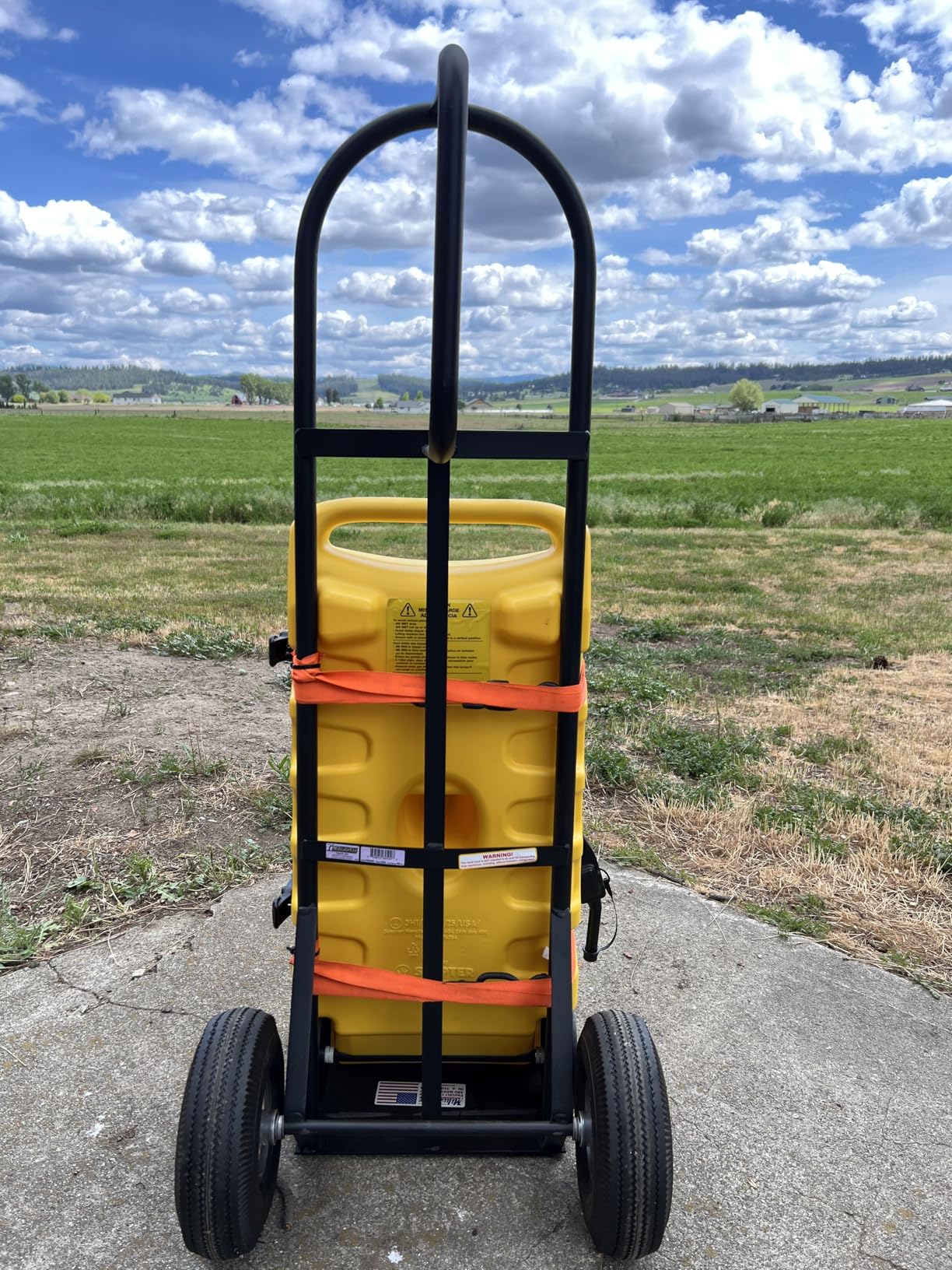 Scepter Duramax 14 Gallon Wheeled Utility Transfer Tank with Spout Pump, Yellow - Portable Rolling Container w/ 10-Foot Hose for Mowers, Generators, Marine Use, Off-Road Vehicles & Power Equipment customer photo 1
