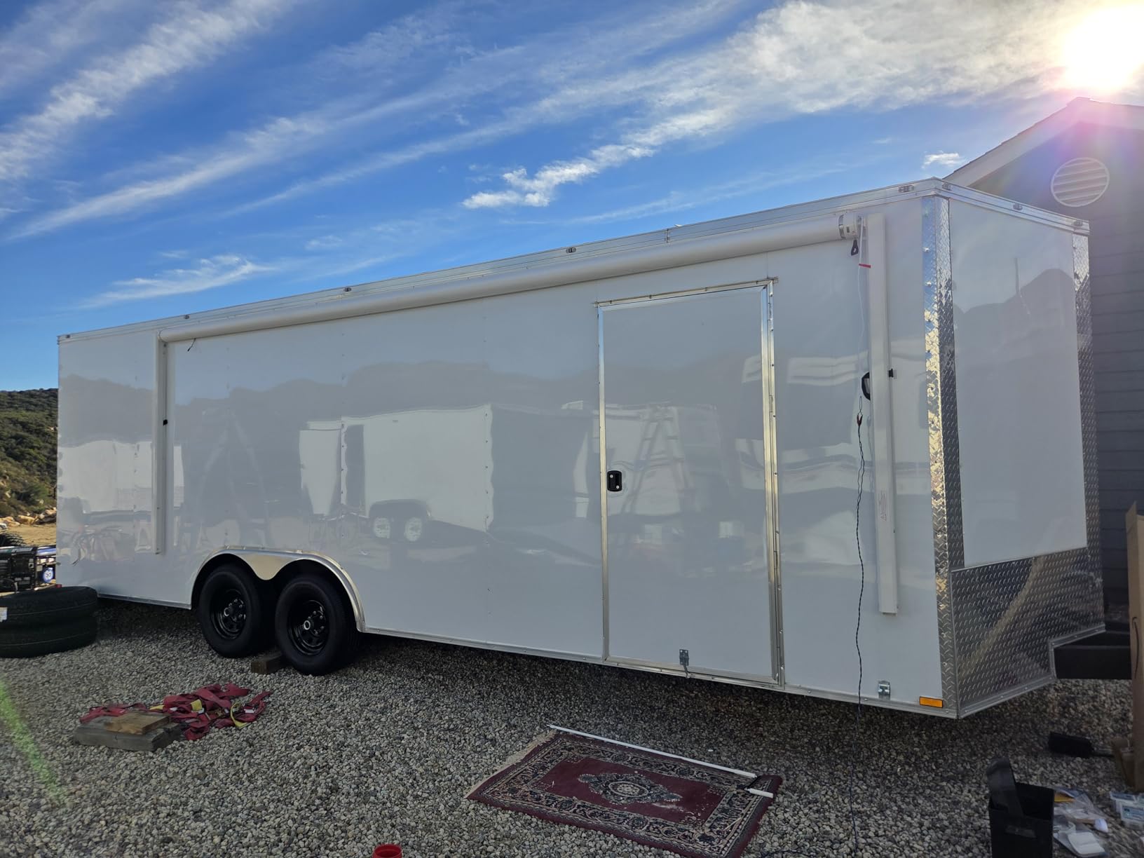 YESCAMP Motorized RV Awning Complete Kit Retractable Electric Camper Awning for RV,Trailers,5th Wheel,Toy Haulers,Motohome RV Trailer Awning for Camper or Home(10Ft,Black Frame,Black Fade) customer photo 1