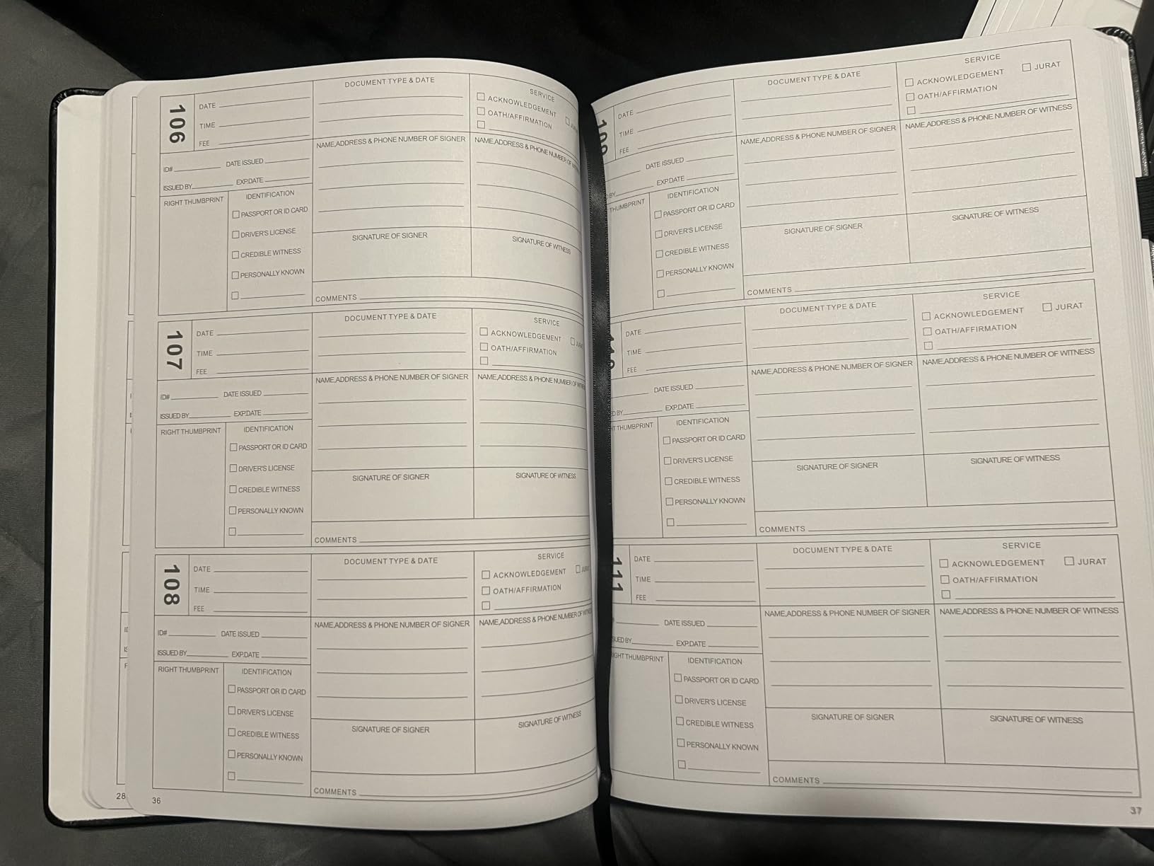 JUBTIC Notary Journal Log Book - A4 Hardcover Notary Public Journal of Notarial Acts - Big Notary Supplies with Privacy Guard - 474 Record Entries, 160 Numbered Pages, 8.5