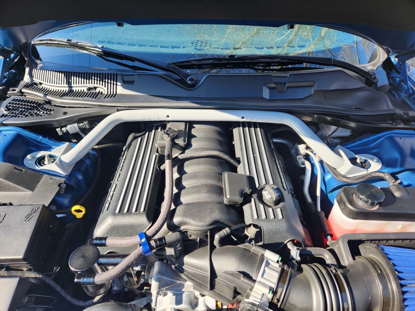 KUAFU Front Strut Tower Brace Compatible with 2006-2023 Dodge Charger / 2008-2023 Dodge Challenger customer photo 1