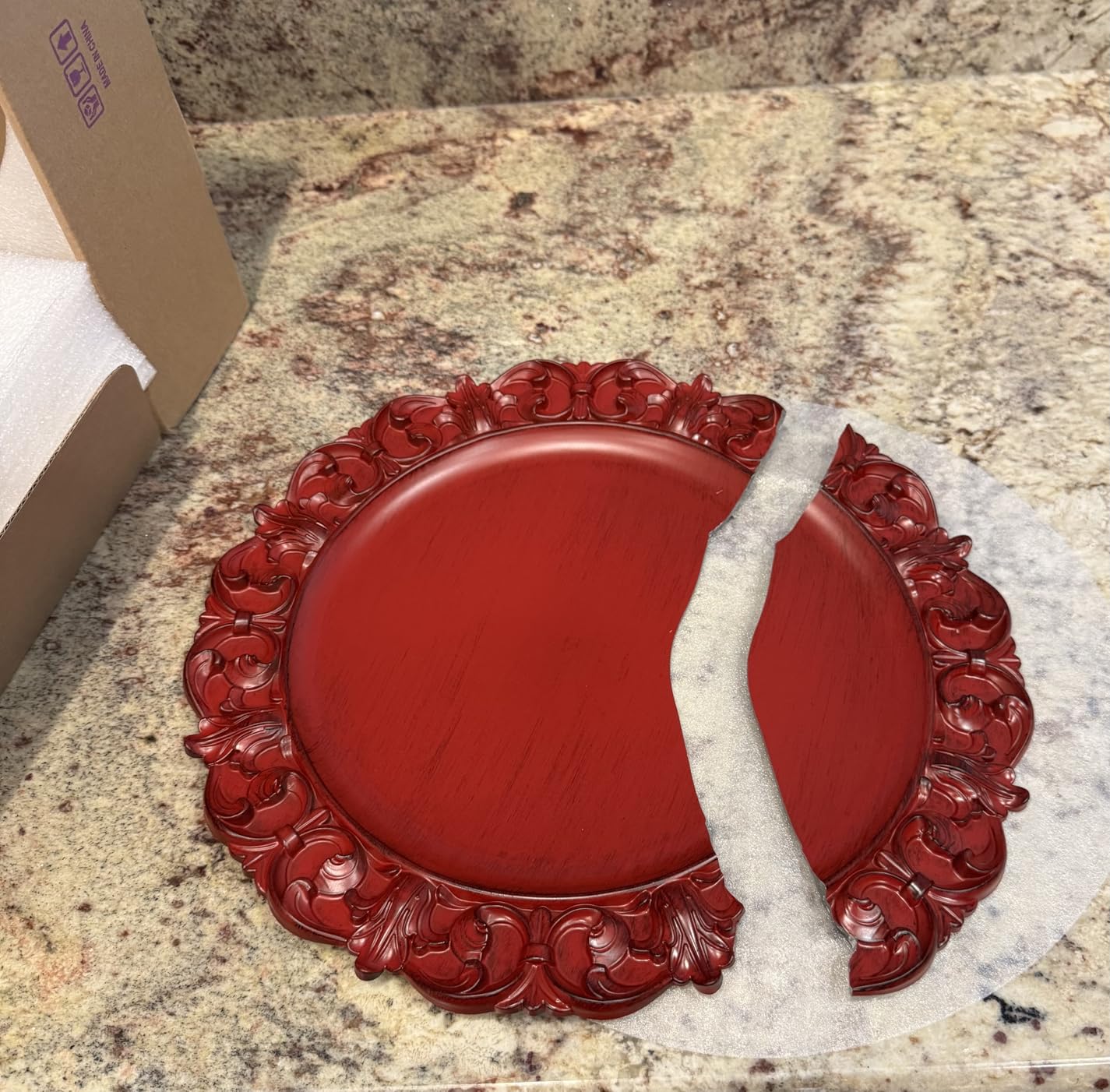 Gifturbo Antique White Charger Plates, 13