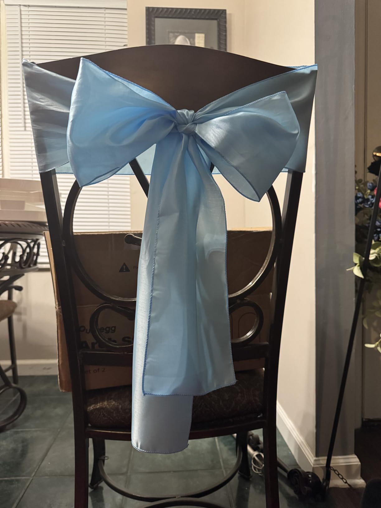 Satin Chair Sashes Bows 50PCS Chair Ribbon Ties Back Sash for Wedding Party Events Cover Decoration (Gold) customer photo 1