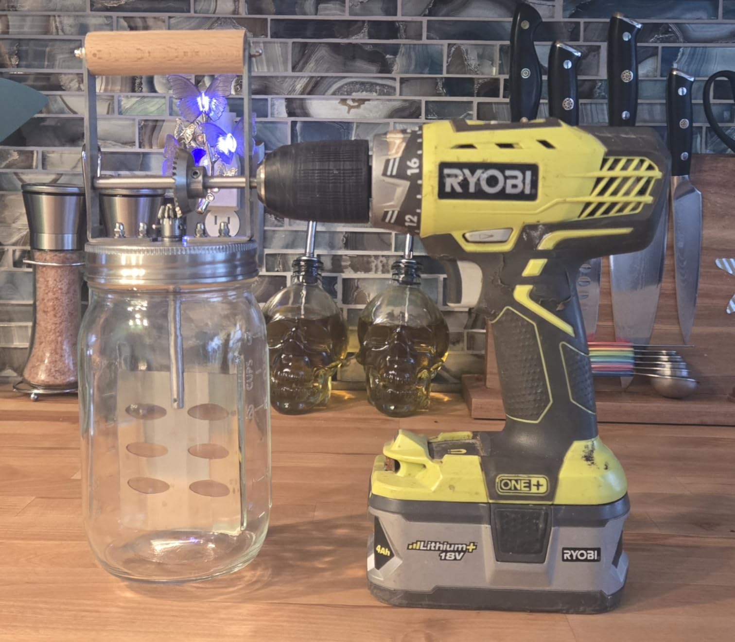 Premium Butter Churner - Makes Fresh Homemade Butter in 10 Minutes | 32oz Glass Jar with Stainless Steel Paddle | Hand Crank customer photo 1