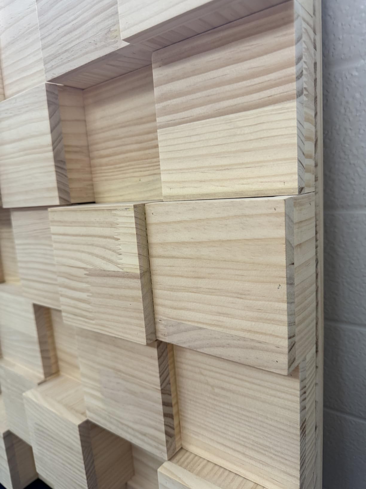 Wood Acoustic Sound Diffuser 23.6x23.6x3.2 Inches Acoustic Wall and Ceiling Panel for Music Studio Theater customer photo 1