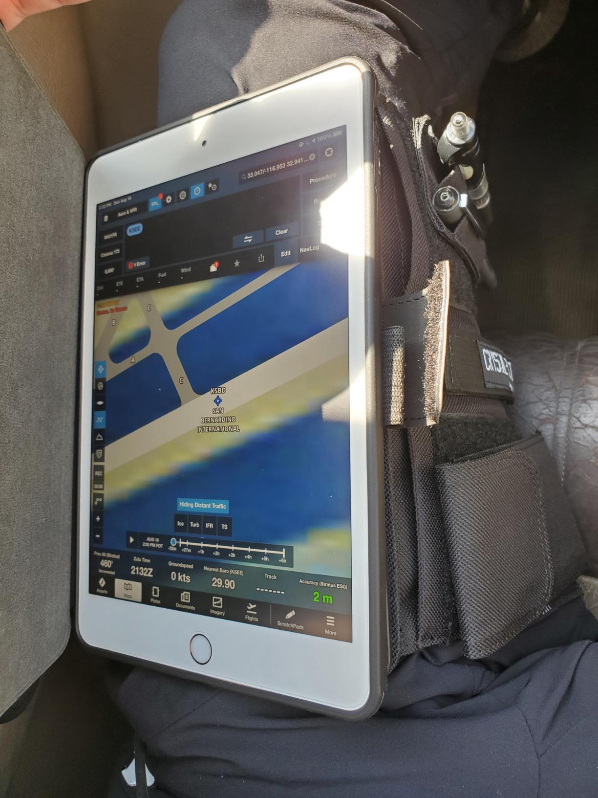 Crystal Pilot Flight Pad 6 Plus. 3 in 1 Tablet Kneeboard with Aluminum Clipboard and VFR Placard. Compatible with Mini iPad 6 customer photo 2