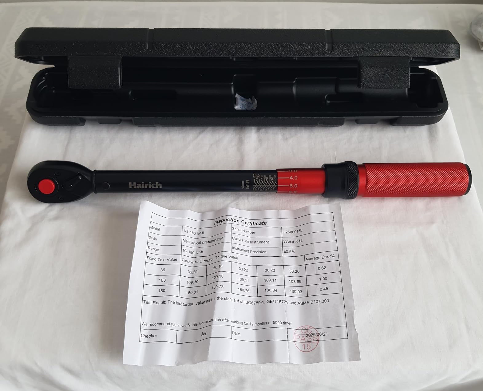 Hairich 1/2 Inch Drive Click Torque Wrench, Dual-direction Torque Wrench 10-170.0ft.lb/13.60-230.5Nm customer photo 1