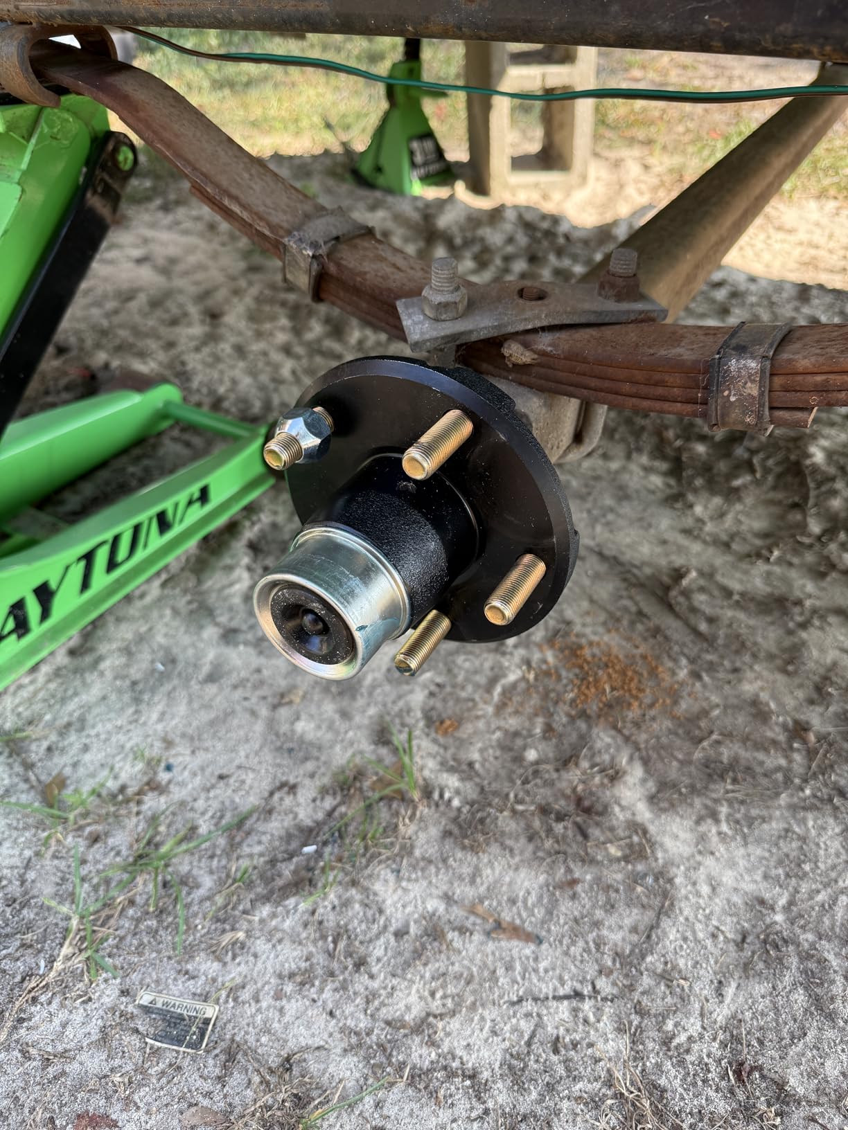 2 Sets 3500lb Trailer Axle Trailer Hub Kit 5 Bolt 4.5