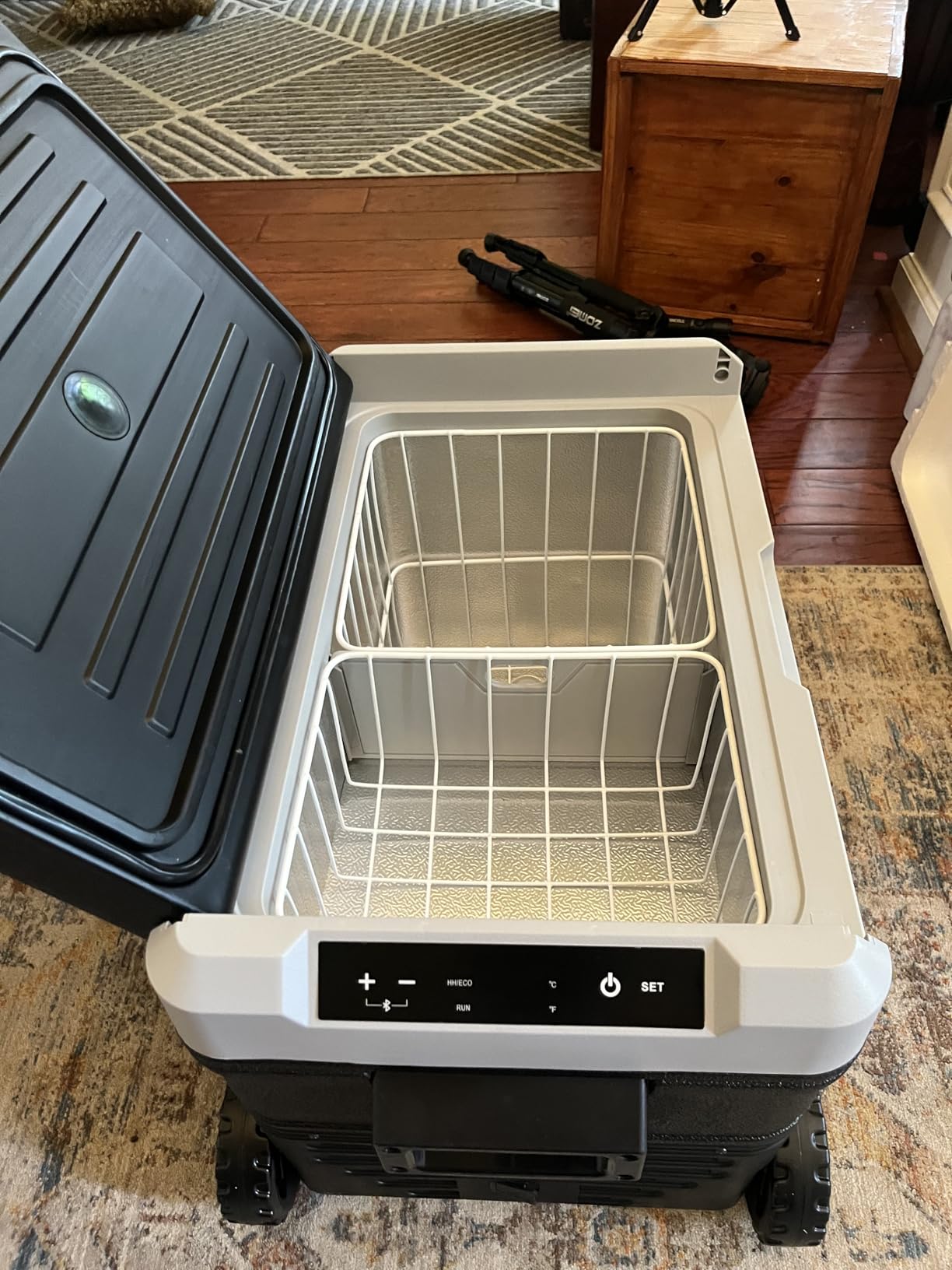 EUHOMY 12 Volt Refrigerator, 37QT(35L) Electric Cooler, Portable Freezer 12V/24V DC 100-240V AC, 12V Fridge -4℉~68℉, 12V Cooler with Wheels & 2 Baskets for Travel, Truck, Boat, Camping customer photo 1