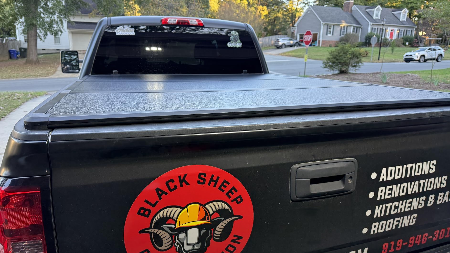 Hard Folding Truck Bed Tonneau Cover Compatible with Chevy Silverado & GMC Sierra 1500(2007-2026) 2500 3500 HD(2007-2019) 6.6 ft Standard Box(NO CarbonPro Bed), Tri Fold Style customer photo 1