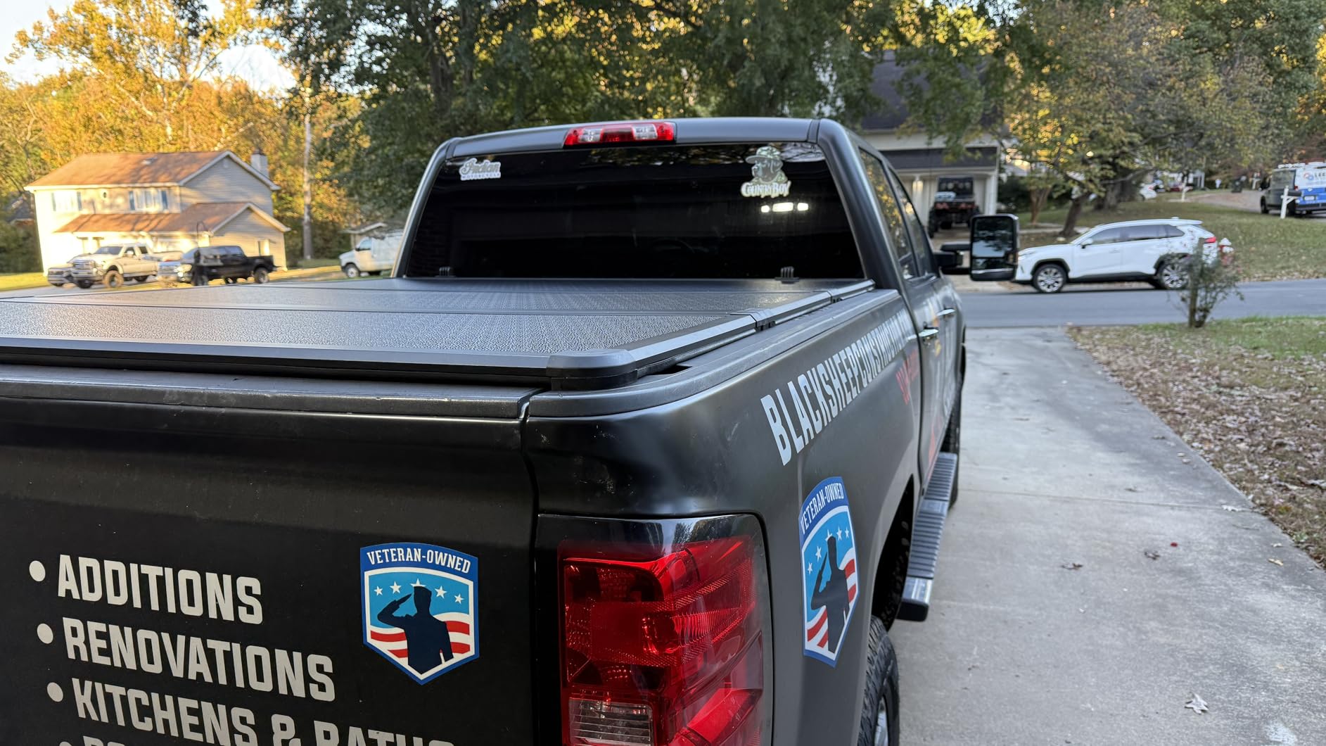 Hard Folding Truck Bed Tonneau Cover Compatible with Chevy Silverado & GMC Sierra 1500(2007-2026) 2500 3500 HD(2007-2019) 6.6 ft Standard Box(NO CarbonPro Bed), Tri Fold Style customer photo 2