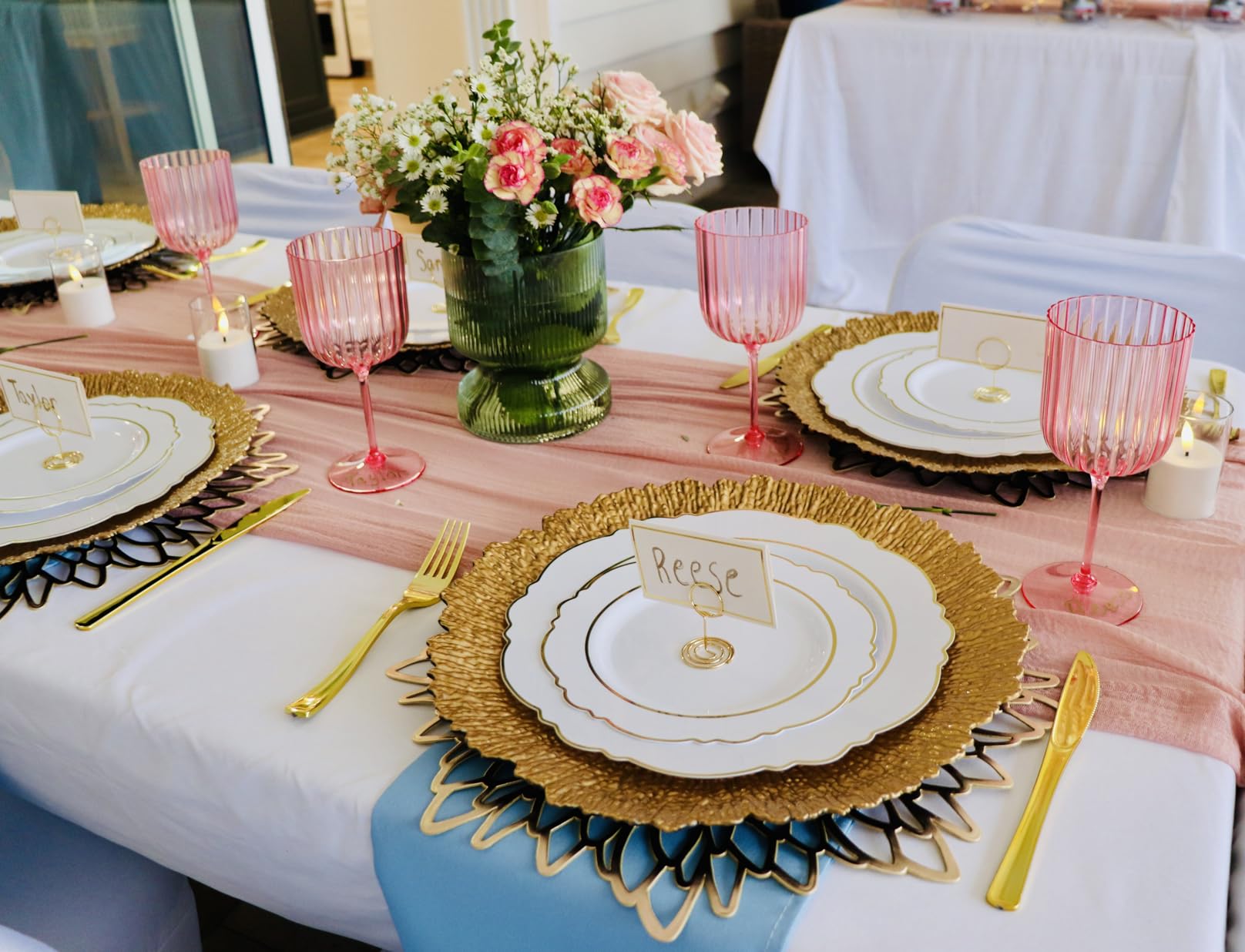 Coloch Set of 12 Gold Charger Plates, 13