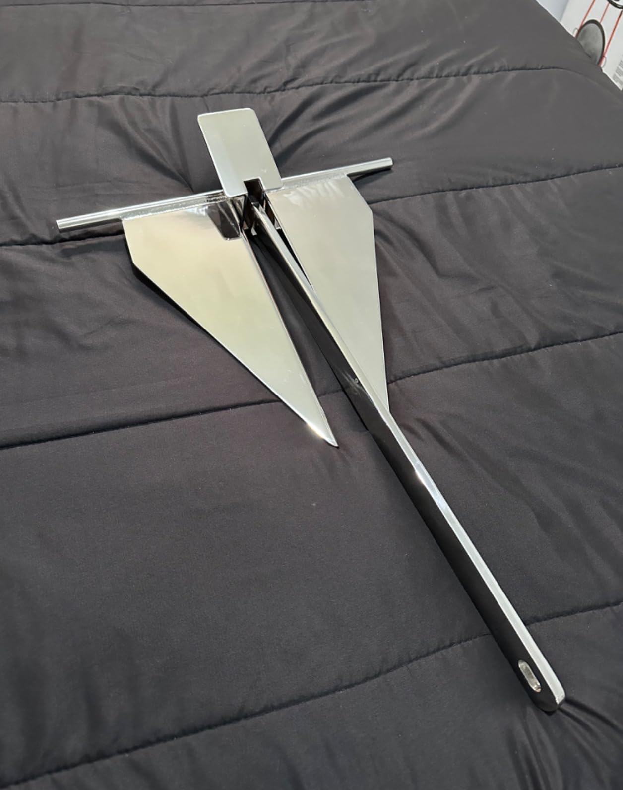 Marine Grade 316 Stainless Steel 11 lb Fluke Style Boat Anchor, Polished with Reinforced Welds customer photo 1