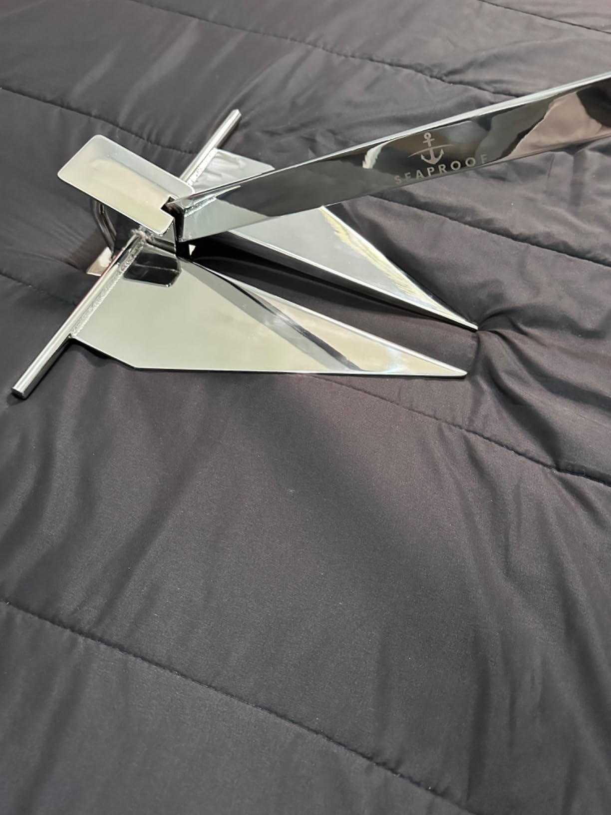 Marine Grade 316 Stainless Steel 11 lb Fluke Style Boat Anchor, Polished with Reinforced Welds customer photo 2