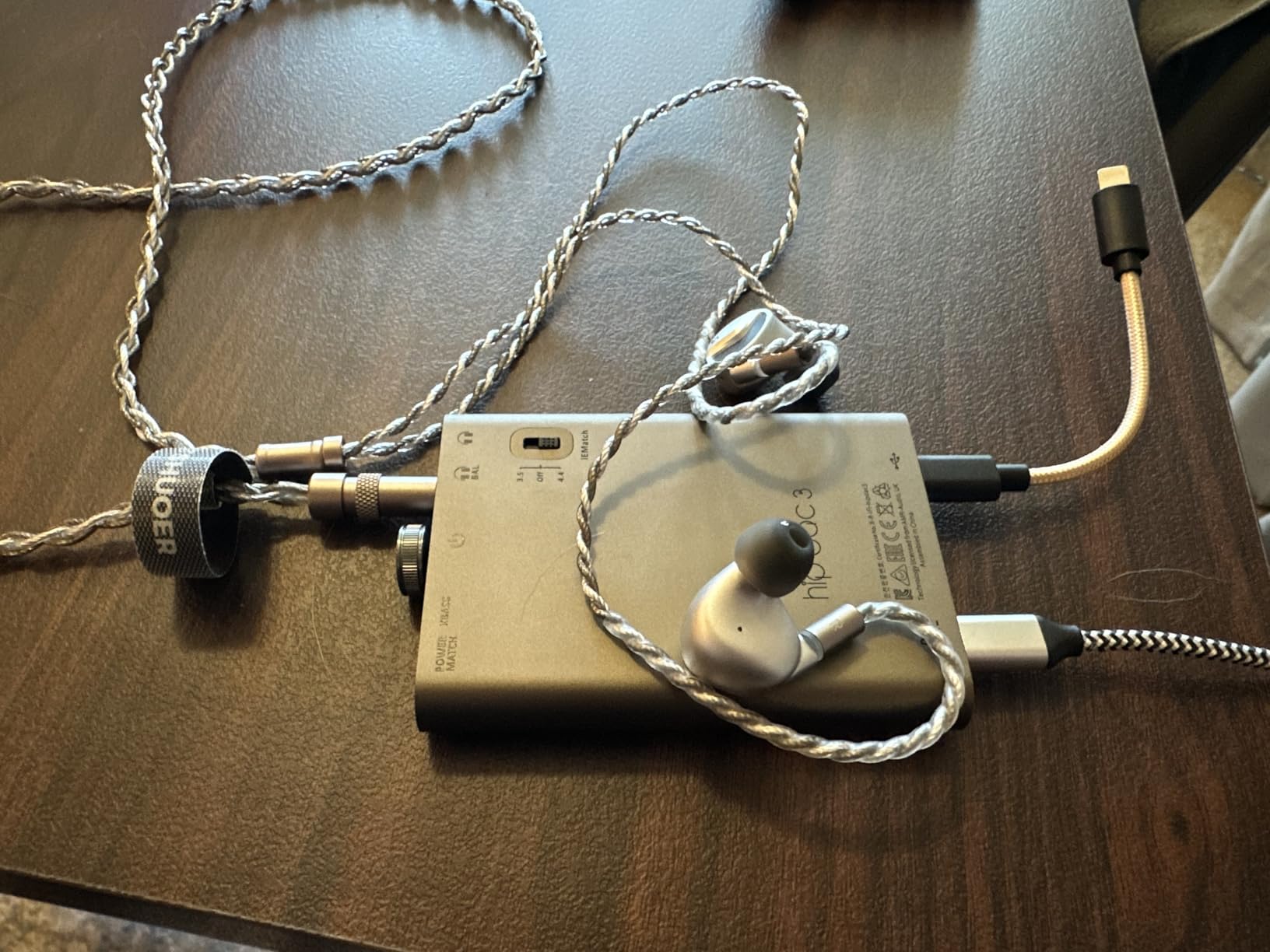 iFi hip-dac 3 - Portable Hi-Res DAC/Headphone Amp - True Balanced Circuit, 400mW Output, Dual USB-C, PCM 384kHz/DSD256/MQA Decoding, XBass Analog Enhancement, PowerMatch, iEMatch & up to 12hrs Playtime customer photo 1