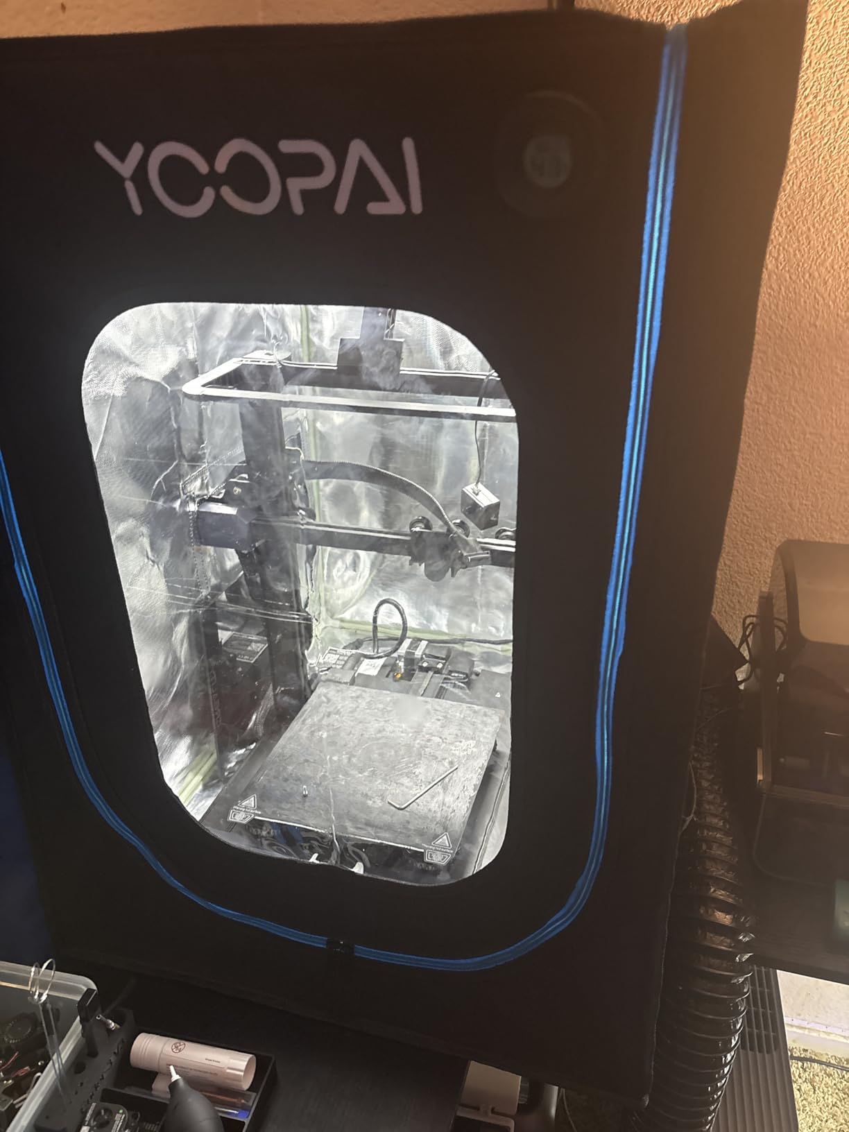 3D Printer Enclosure with Ventilation Kit, LED Light, Thermo-Hygrometer, Premium Fireproof Dustproof Tent Constant Temperature Protective Cover for Creality Ender 3 V3 SE/KE/Ender 3/3 Pro/3V2/3S1/Neo customer photo 1