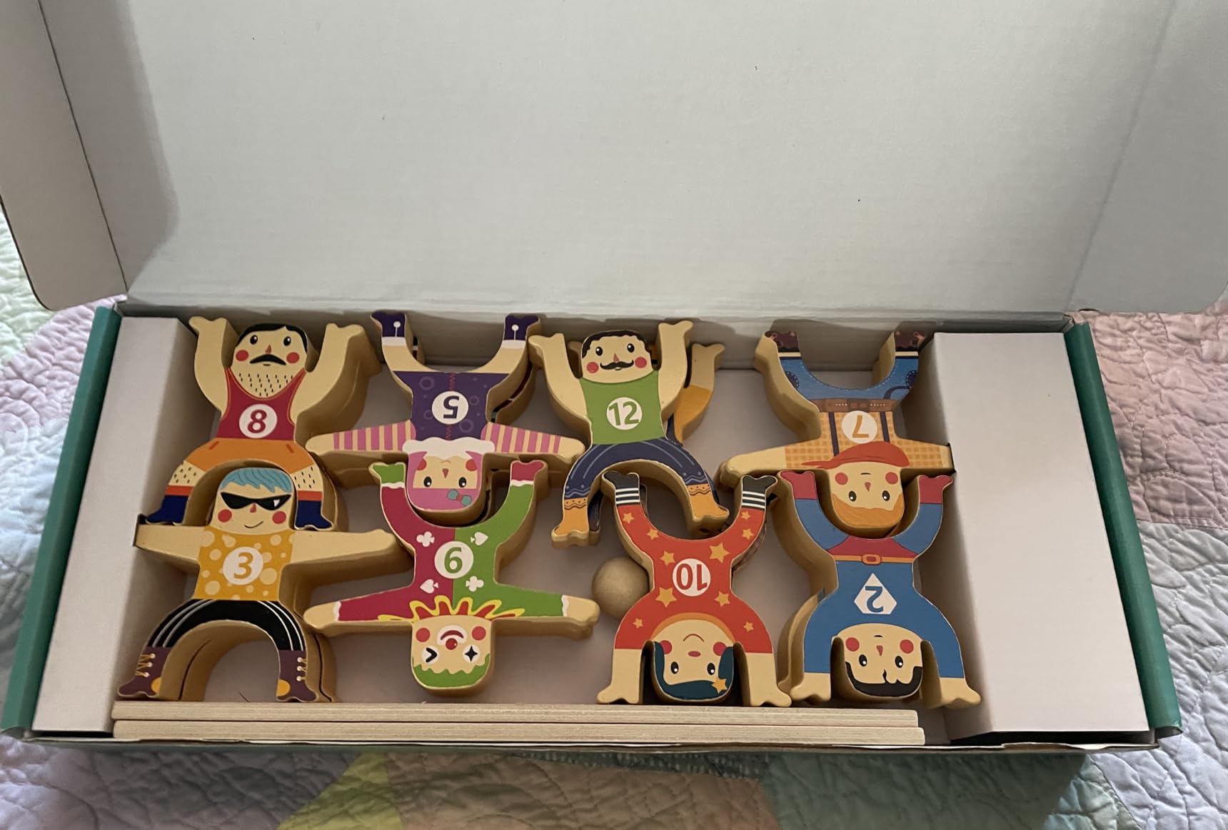 moopok Wooden Stacking Toys,16Pcs Circus Hercules Acrobatic Troupe Interlock Toy,Balancing Building Blocks Game Toddler Puzzle Toys,for 3 4 5 6 Years Old Kids Adults customer photo 2