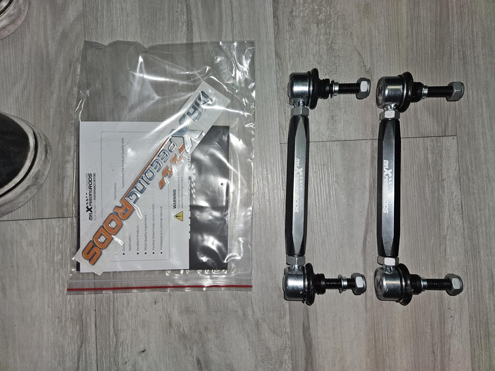 maXpeedingrods Universal Adjustable Sway Bar End Links 180mm-230mm | M10 stud w/12 mm spacer washer customer photo 1