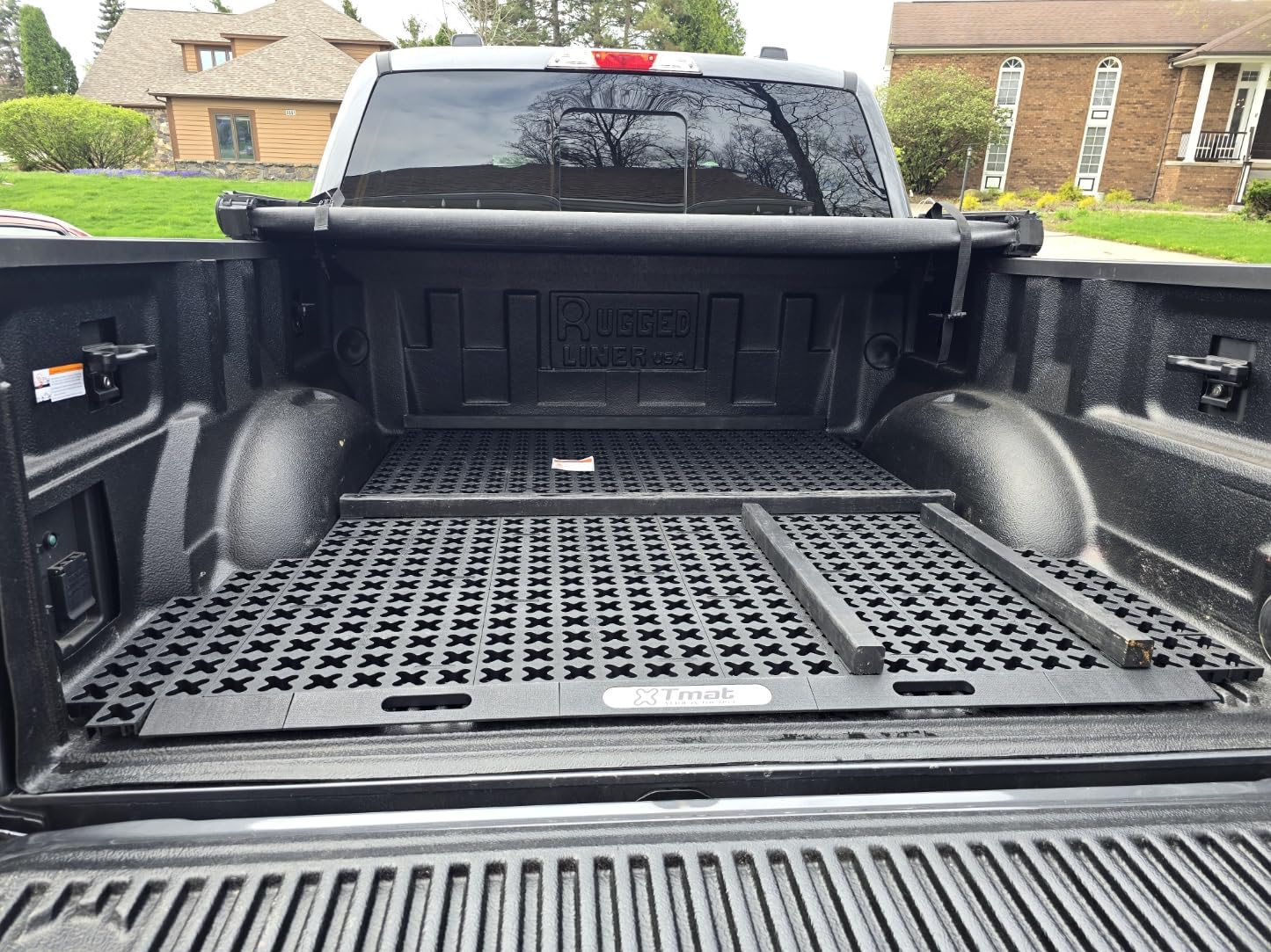 Tmat Truck Bed Organizer Storage System Slide Out Mat (Black, 6' to 6'5