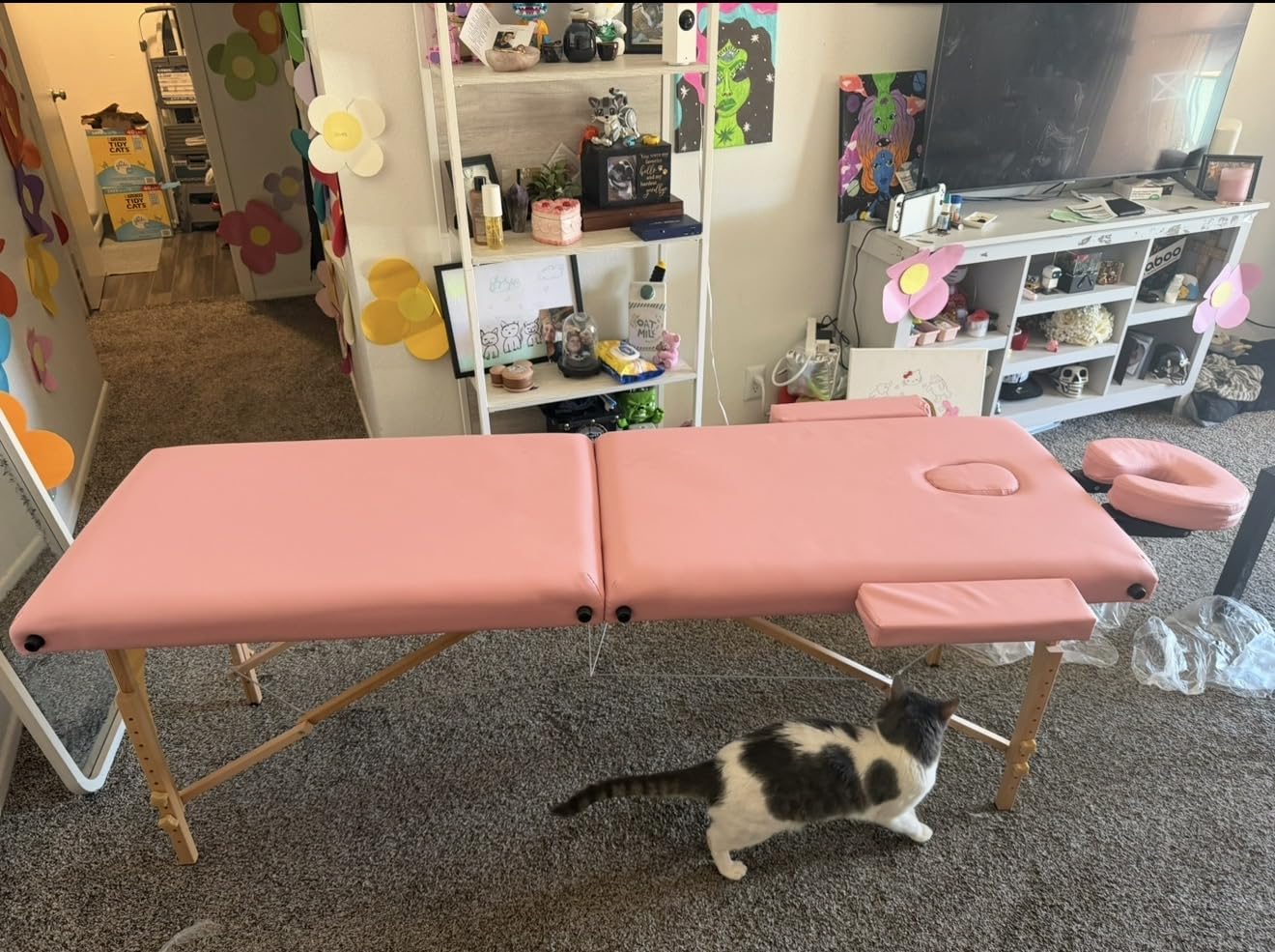 CHRUN Massage Table Portable Wooden Lash Bed 24