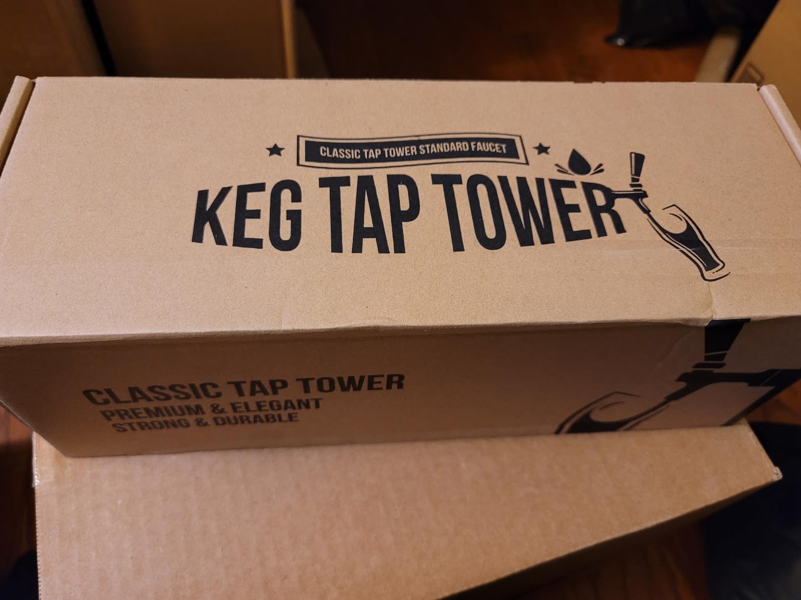 Single Beer Tap Tower with 1/4 Barb, 3'' Draft Kegerator Tap Tower Stainless Steel Keg Tower Parts Stainless Core Self-Closing Beer Faucet Brewing Tower Dispenser with Pre-assembled Beer Lines Kit customer photo 1