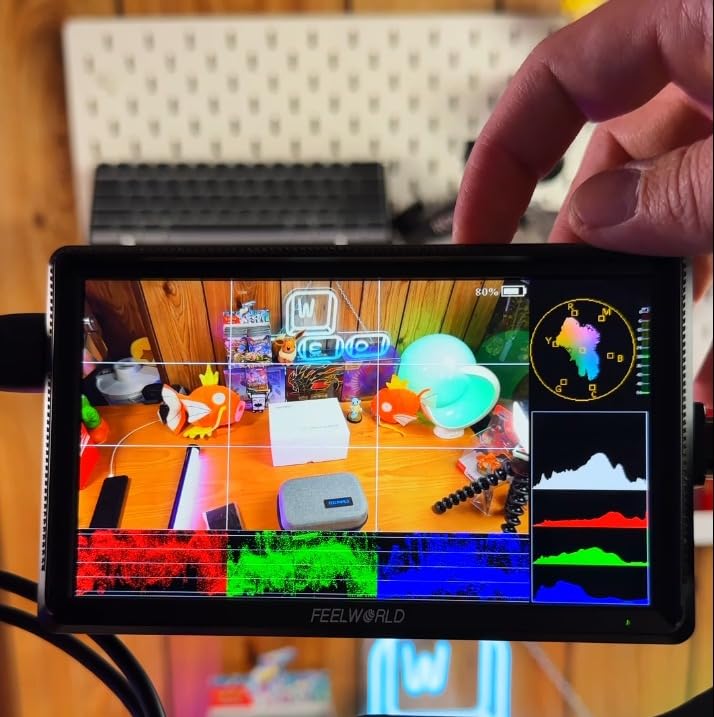 FEELWORLD S55 V3 6 inch Camera DSLR Field Monitor with F550 Battery 2200mAh and Case, Small Full HD 1920x1080 IPS LUT Video Peaking Focus Assist with 4K HDMI 8.4V DC Input Output Include Tilt Arm customer photo 1