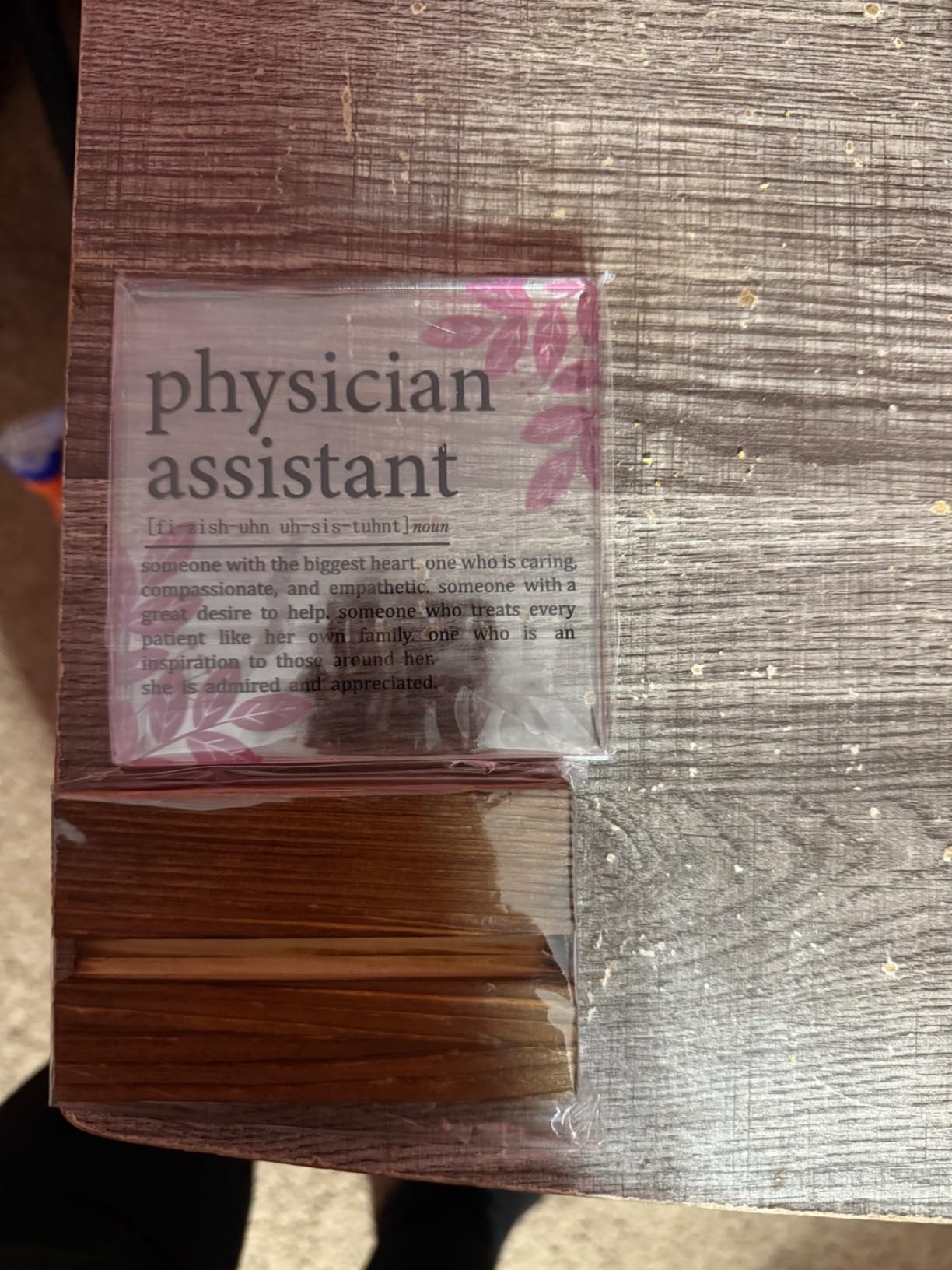 Speech Language Pathologist Gift Clear Desk Decorative Sign, Appreciation Gifts for Therapist, SLP Thank You Gift for Her Graduation Retirement Birthday, Speech Definition Office Desk Decor customer photo 1