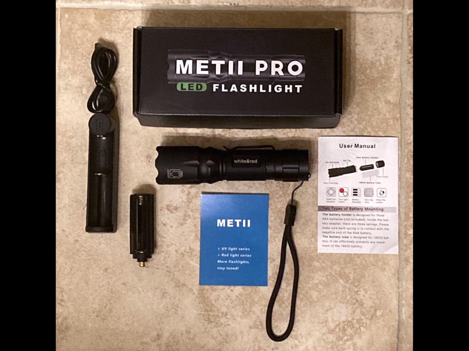 Upgraded Red Flashlight Combo, Bright White & High/Low Power Red Light Options with Memory, Zoom Lens, Rechargeable Battery, Small Portable LED Torch for Aviation, Astronomy, Night Vision customer photo 1