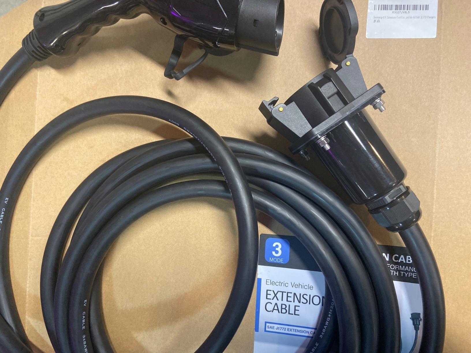 BESENERGY EV Charger Extension Cable 40 Amp 20ft Charging Cord for Electric Vehicle 220V-240V Compatible All SAE J1772 Chargers customer photo 2