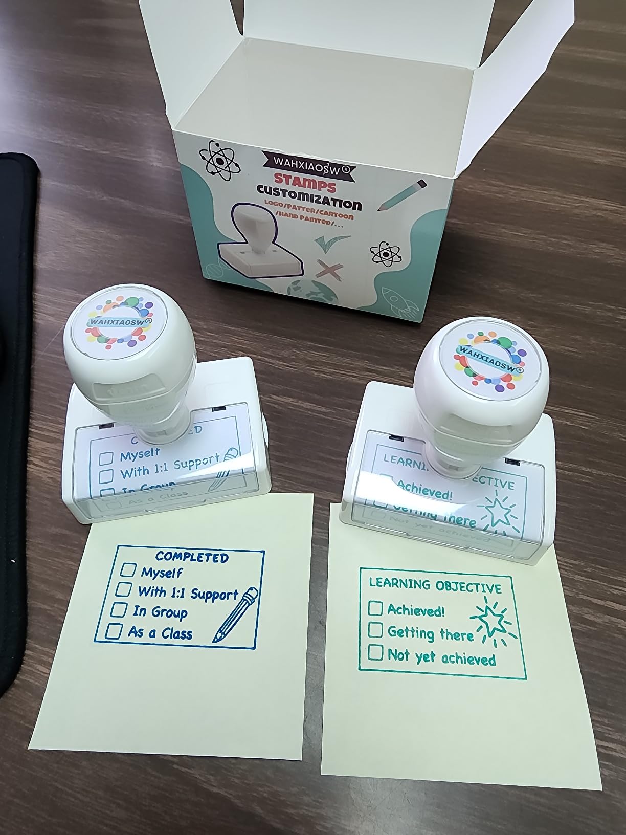 Happy Teacher Checkbox Stamps - Easy Grading, Improved Efficiency - Purple customer photo 2