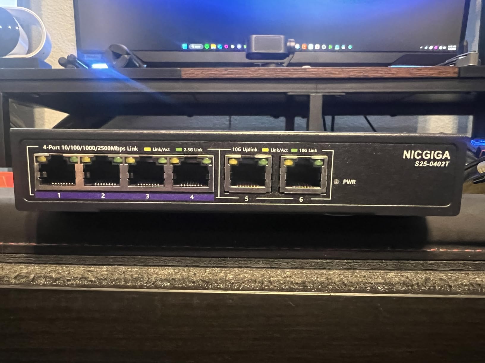 NICGIGA 8 Port 10G Ethernet Switch Unmanaged, with 8X 10Gb Base-T Ports, 10Gbps Network Switch Easy for 10G NAS, PC, WiFi7 Router, 10G Adapter/NIC. Desktop or 19-inch Rack Mount, Plug and Play customer photo 1
