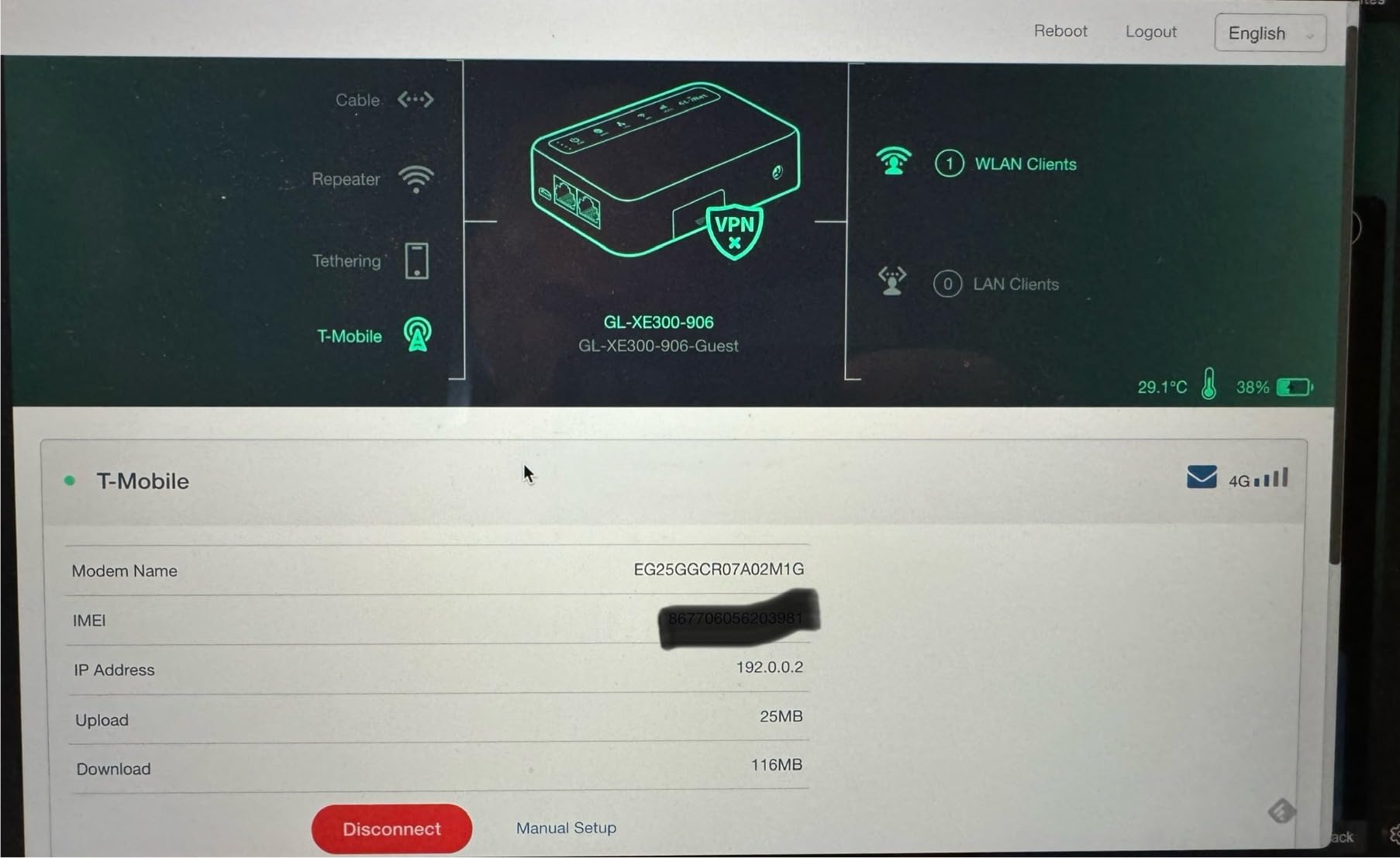 GL.iNet GL-XE300 (Puli) 4G LTE Industrial IoT Gateway, Router/Access Point/Extender/WDS, OpenWrt, 5000mAh Battery, OpenVPN, Remote SSH, WPA3, IPv6 (EG25G), Global Version customer photo 2