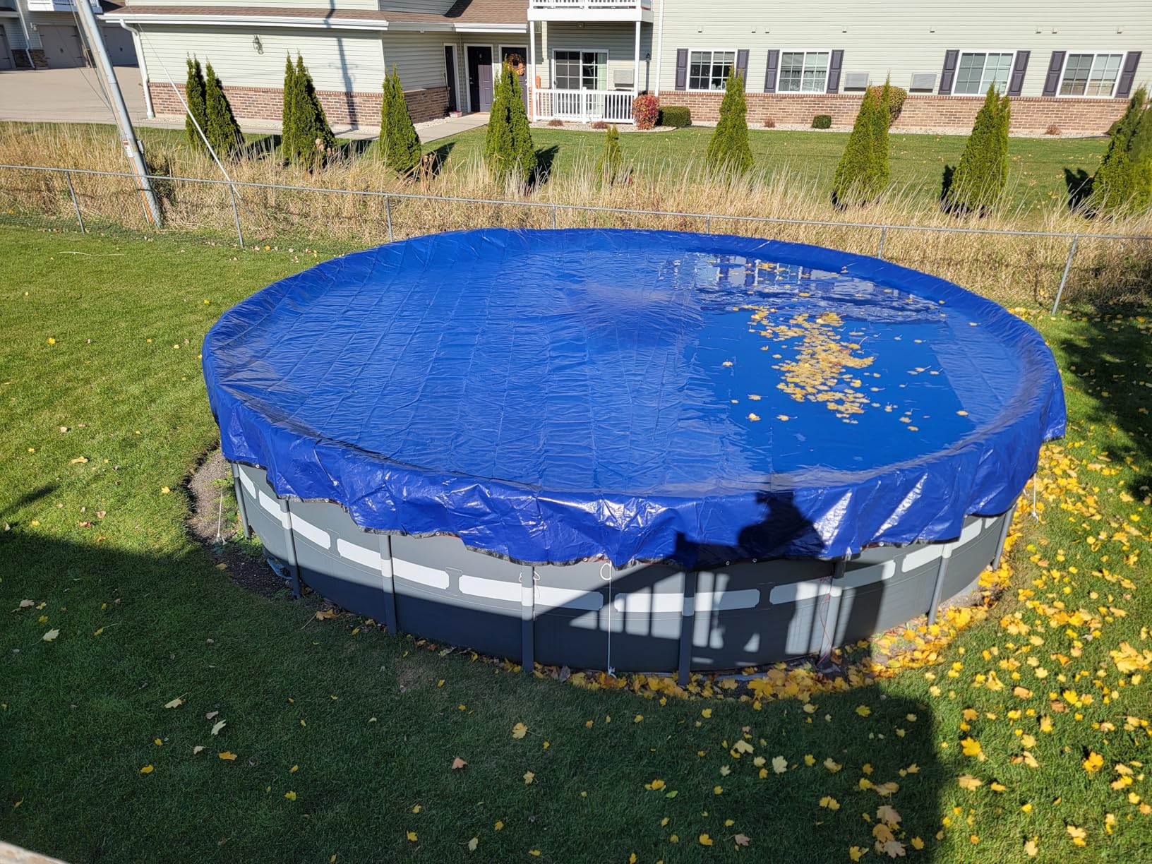 15-ft x 30-ft Oval Premium Heavy-Duty Winter Pool Cover - Royal Blue, Extra Thick and Durable, Tear-Proof, UV-Resistant, Reinforced Edges, Easy Install, All-Season Protection for Above Ground Pools customer photo 2