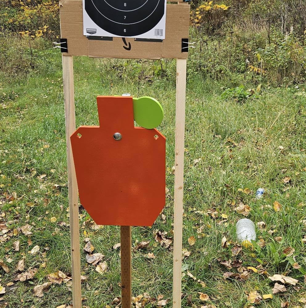 KNINE OUTDOORS Target Stand System 12x20 inch AR500 Steel Hostage Reactive Shooting Target 3/8