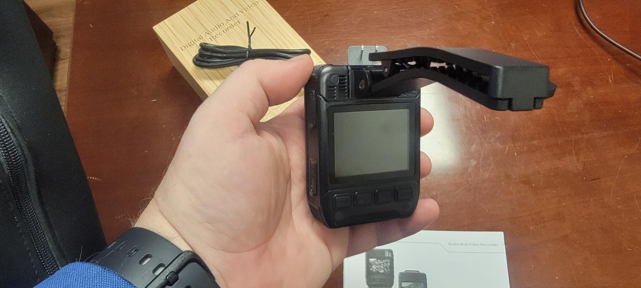 ONCHEER 1080P Body Camera, Police Body Cam with 12H Continous Record, 64G SD Card, Shoulder and Waist Clips, Lightweight Personal Body Worn Cameras for Law Enforcement, Security Guards, Cycling Trip customer photo 2