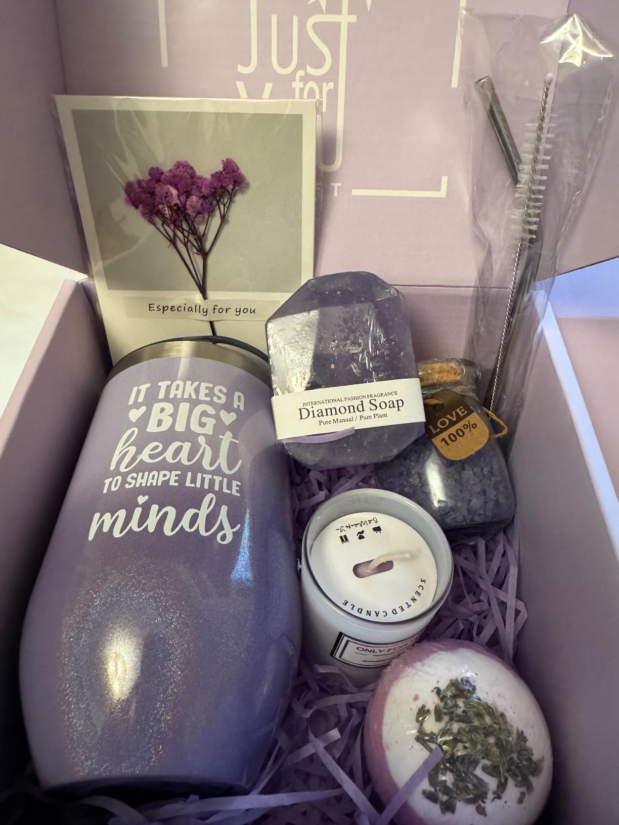 Teacher Appreciation Gifts for Women, Thank You Gifts for Women Teachers, Christmas Thanksgiving Gift for Woman Teacher, Back to School Gift - Unique Lavender Spa Basket Set customer photo 2