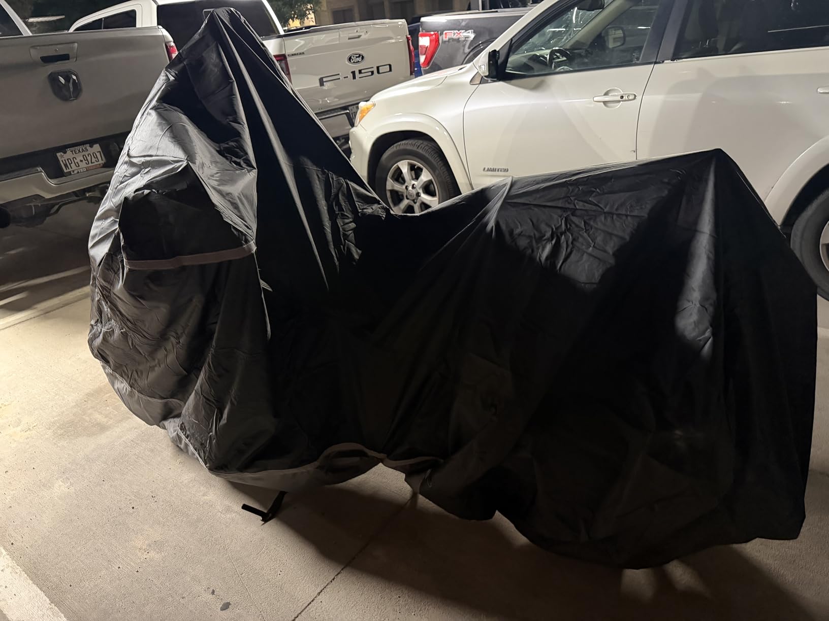 Motorcycle Cover Storage for Touring Models Harley Davidson Road King, Road Glide, Street Glide, Electra Glide, Heritage Classic, Low Rider - and Most Motorcycles, Orange customer photo 1