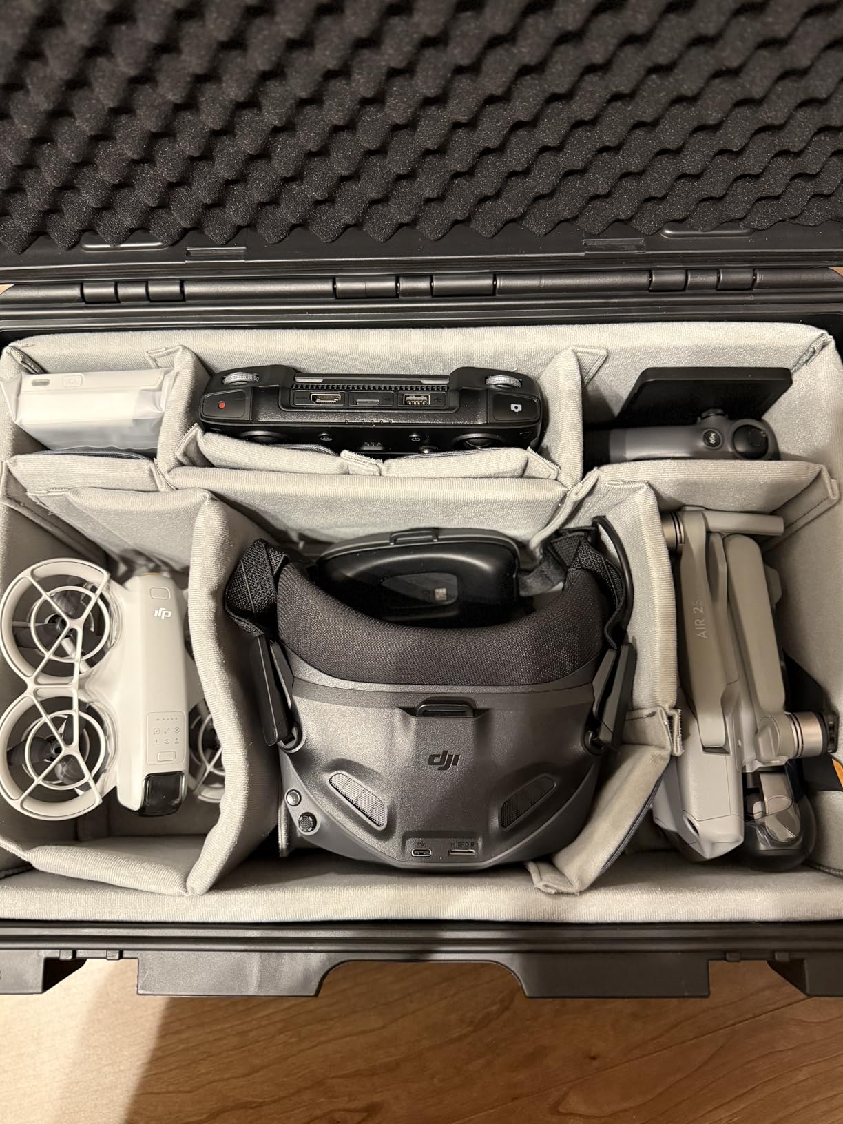 Lykus PVC1 Waterproof Hard Case with Padded Dividers for Cameras, Lenses, Dual DJI Mavic/Air/Mini Drones customer photo 1