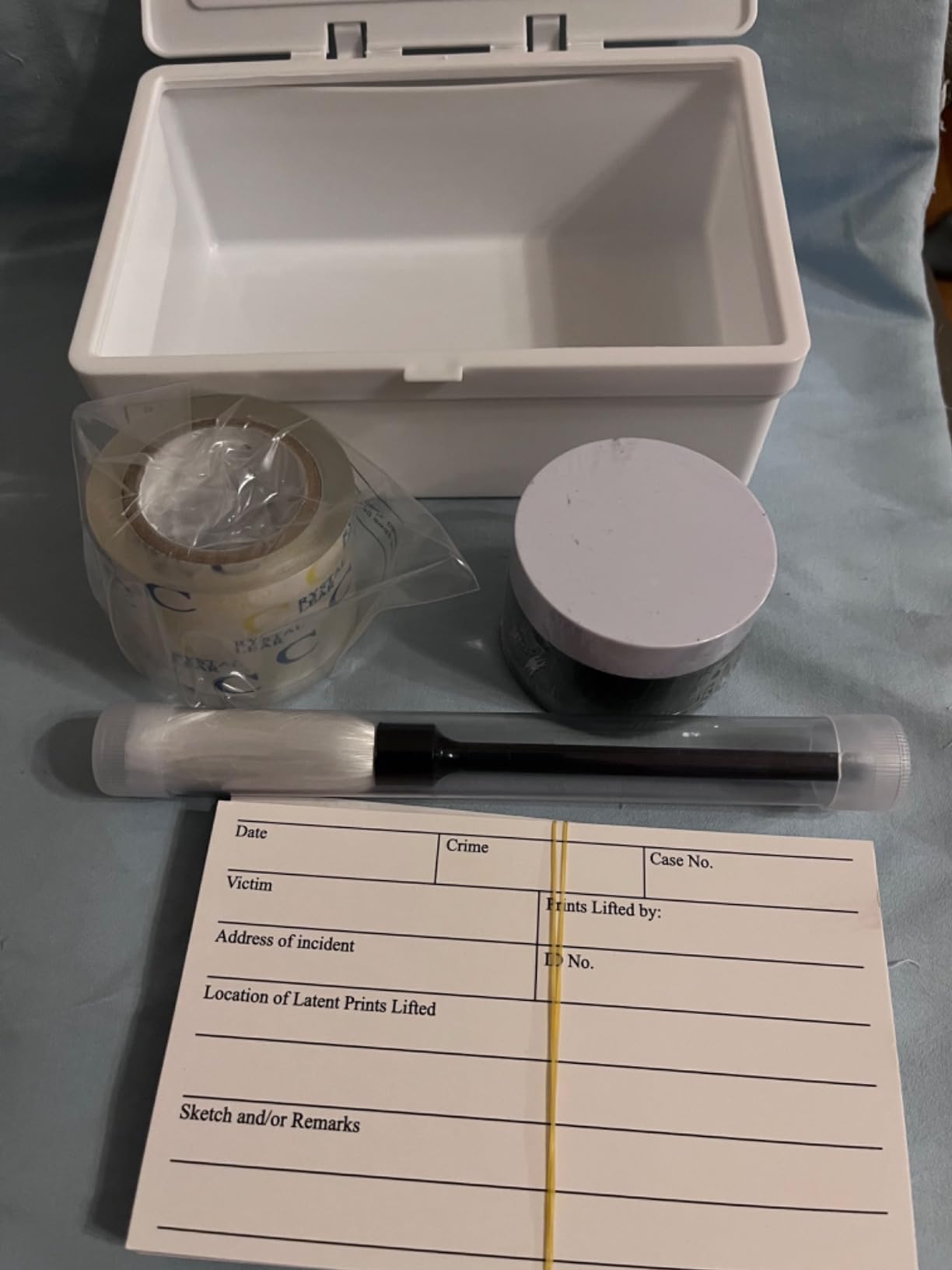 Leelosp Basic Latent Fingerprint Kit Bichromatic Fingerprint Powder Finger Print Forensic Science Kit customer photo 2