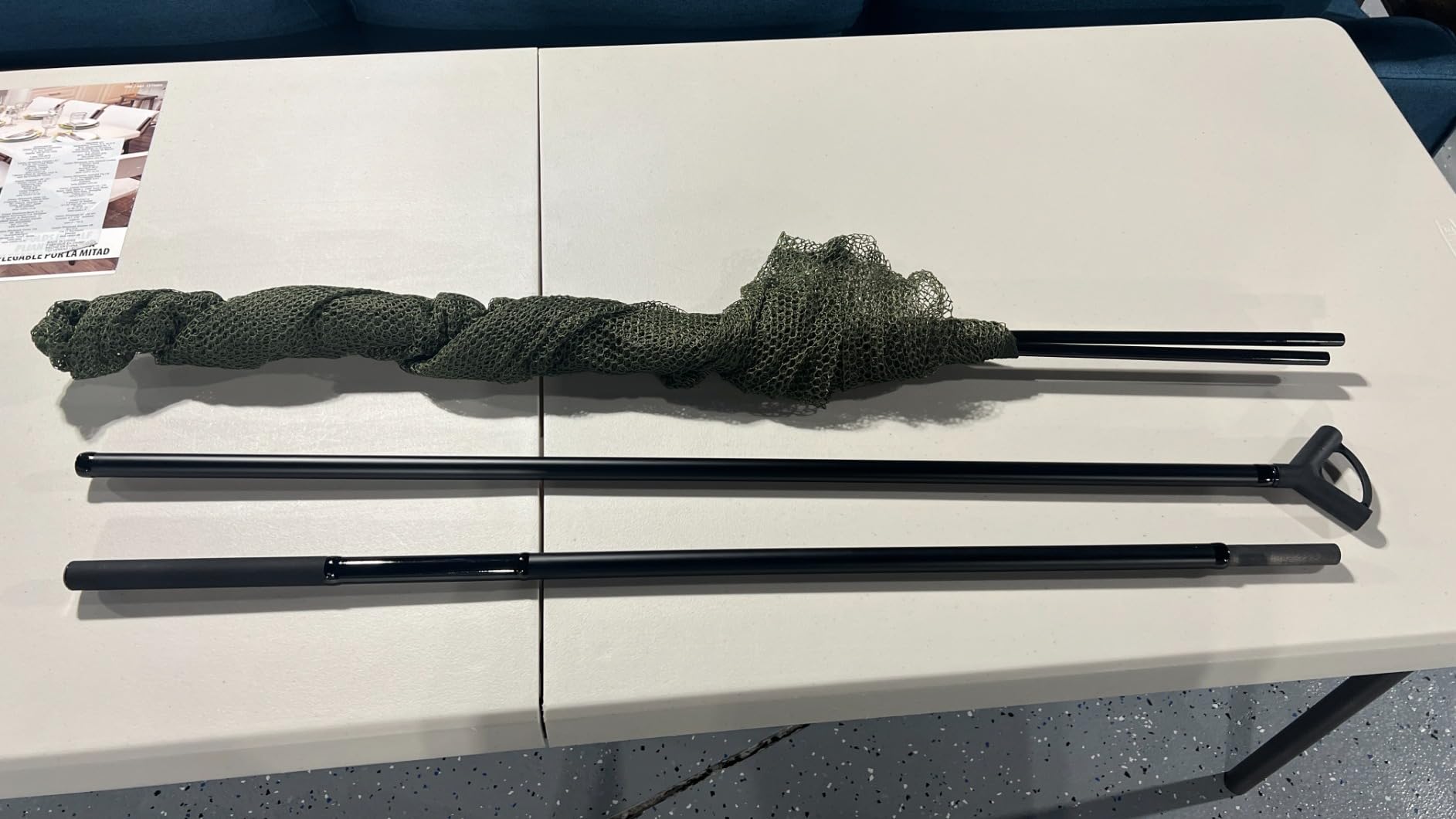 Landing Net for Carp Fishing, 42 Inch Extra Large Fishing Net, 6 Feet Carbon Fiber Long Handle Saltwater Big Fish, Holds Up to 88lbs/40kgs, Olive Green, Supplied with Carry Bag customer photo 1