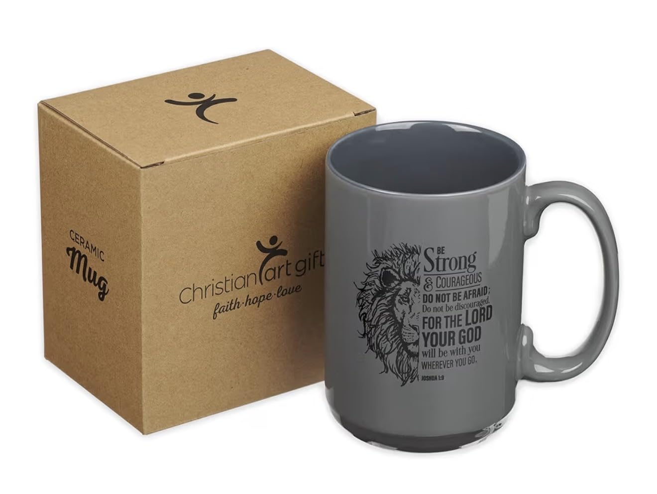 Christian Art Gifts Large Matted Ceramic Coffee and Tea Mug for Pastors Preach the Good News Golden Inspirational Scripture Sturdy Novelty Mens Drinkware Navy Blue and White 14 oz customer photo 2