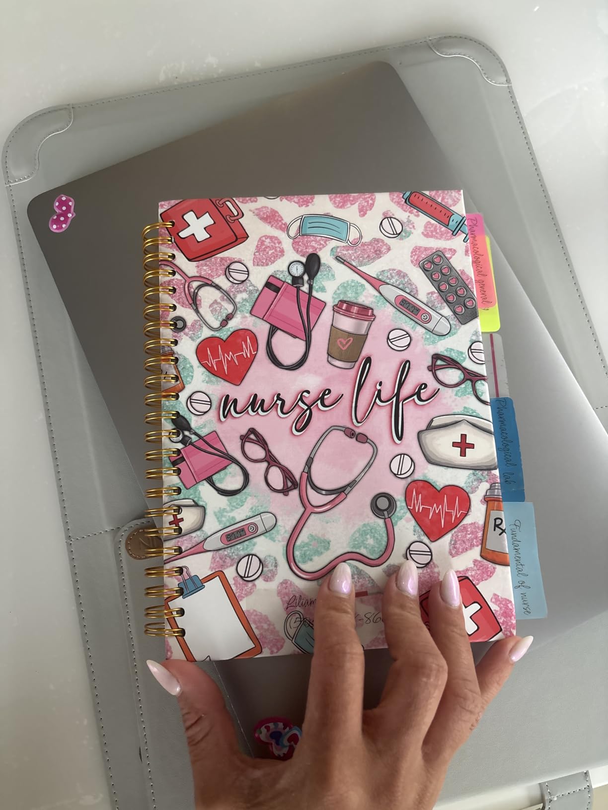 Oncology Nurse Gifts - Oncologist Gifts, Oncology Team Cancer Nurse Gifts, Oncology Squad Notebook Journal, Nurse Notebook, Spiral Notebook 5.5x8.3 customer photo 2