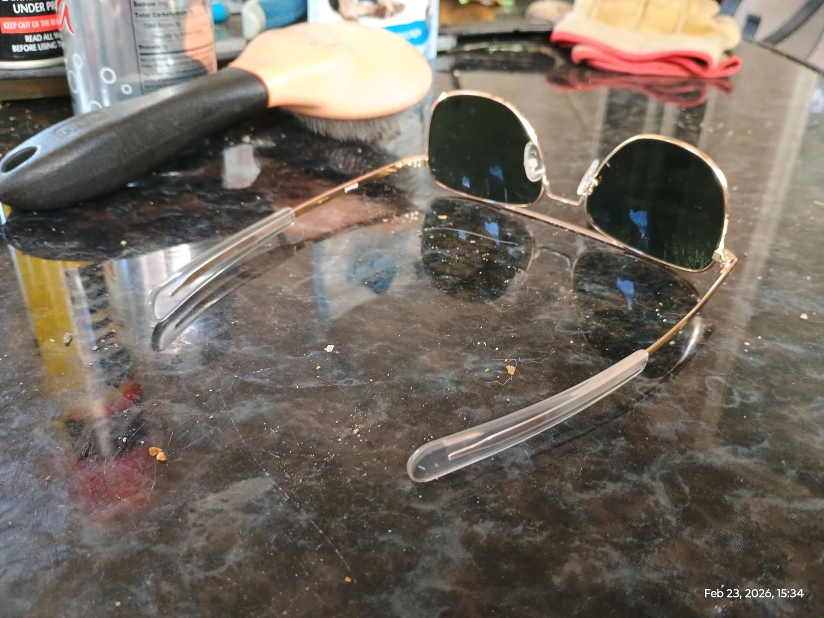 Vintage Military Style Pilot Aviator Sunglasses For Men Women Metal Sun Glasses Bayonet Temples 54mm customer photo 1