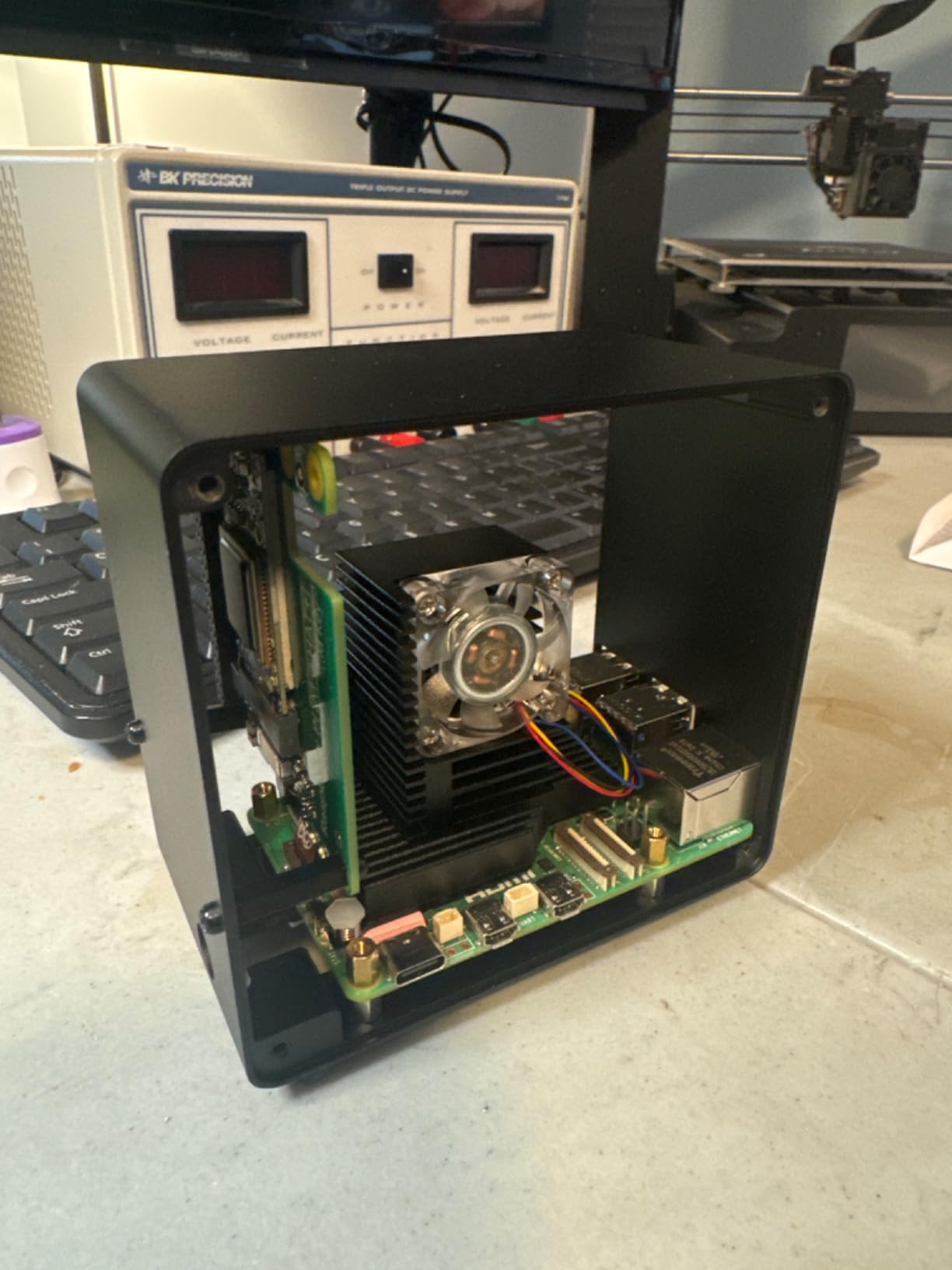Raspberry Pi AI Kit: M.2 HAT+, Hailo AI Module, 16mm Header, Spacers, Screws - Bluetooth Connectivity - Single Board Computer customer photo 2