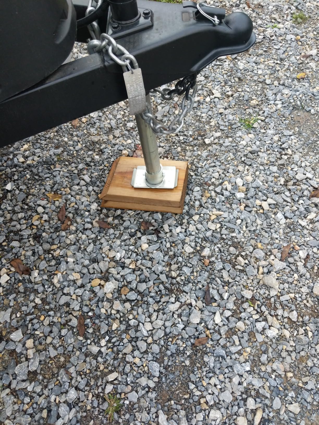 Trailer Jack Foot Plate with Pin Base, 5000lbs Capacity Foot Pad Compatible with Boat Trailer Jack Tongue Parts, Boat Hitch Camper, RV, A-Frame Boat - Black customer photo 1