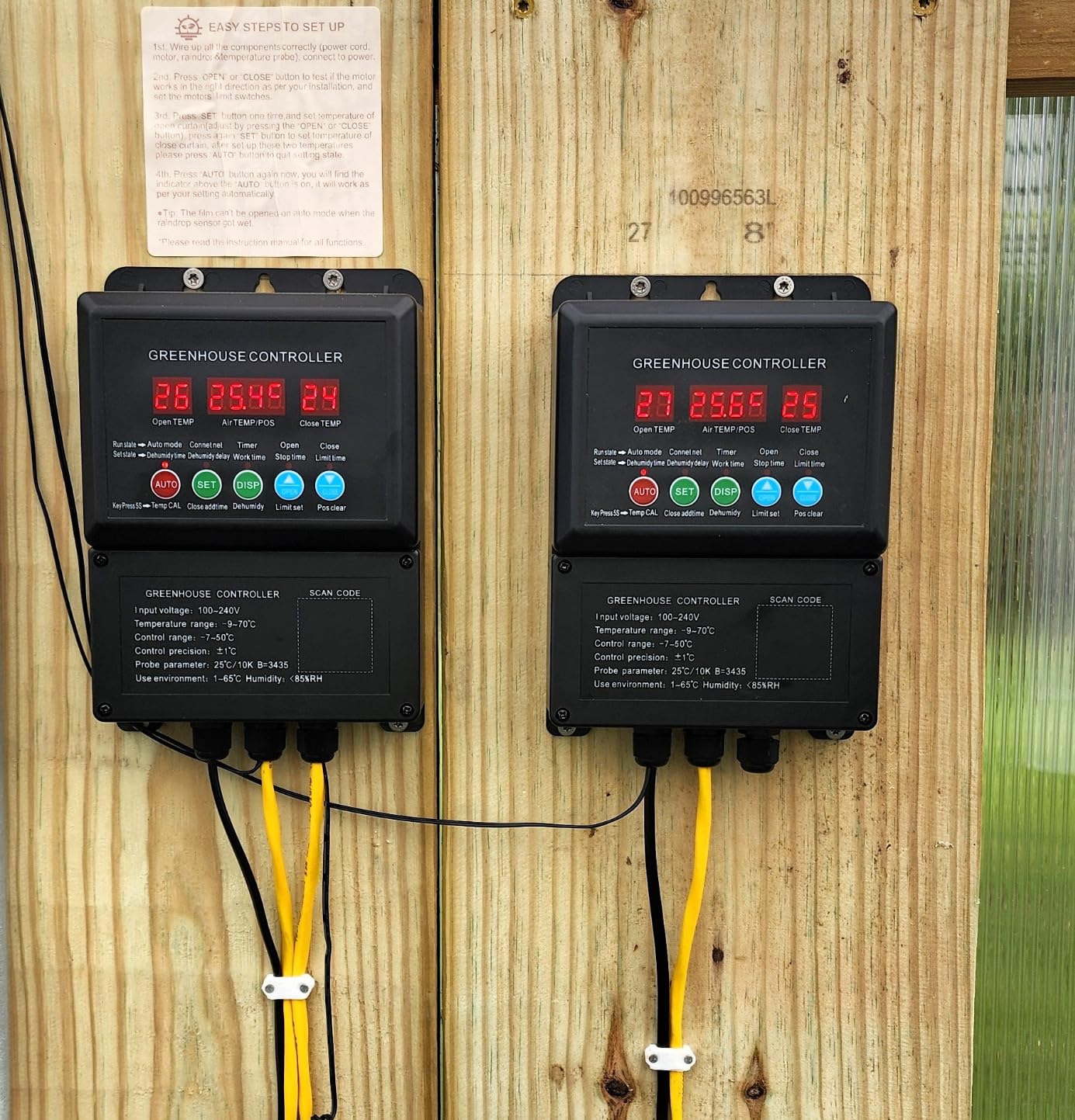 UYGALAXY Greenhouse Roll Up Motor Intelligent Thermostat Controller customer photo 2